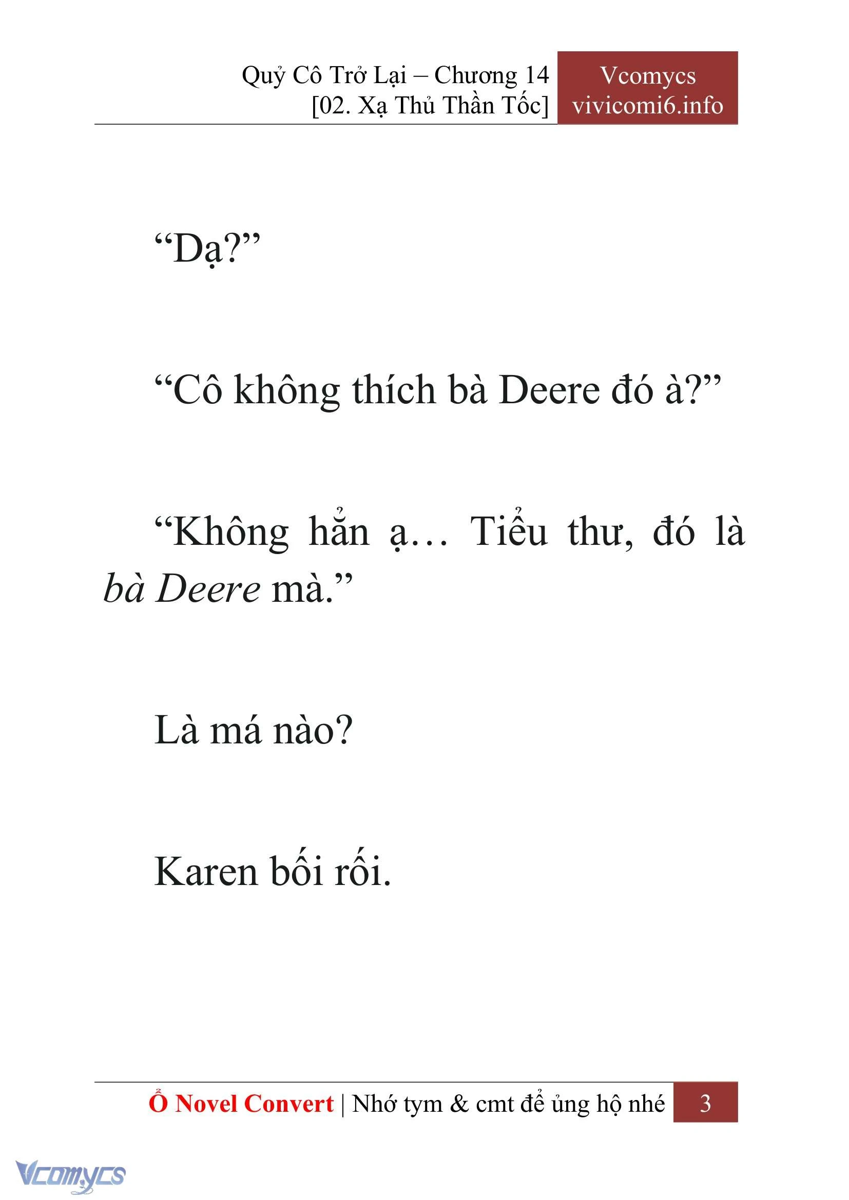 [Novel] Quý Cô Trở Lại Chapter  14 - 5