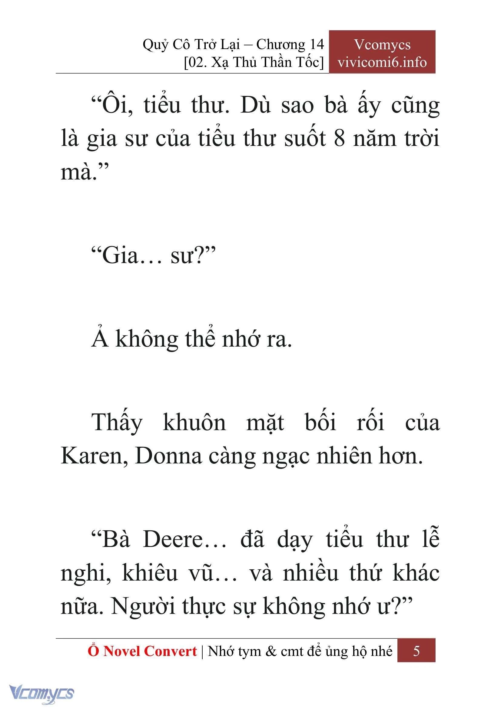 [Novel] Quý Cô Trở Lại Chapter  14 - 7