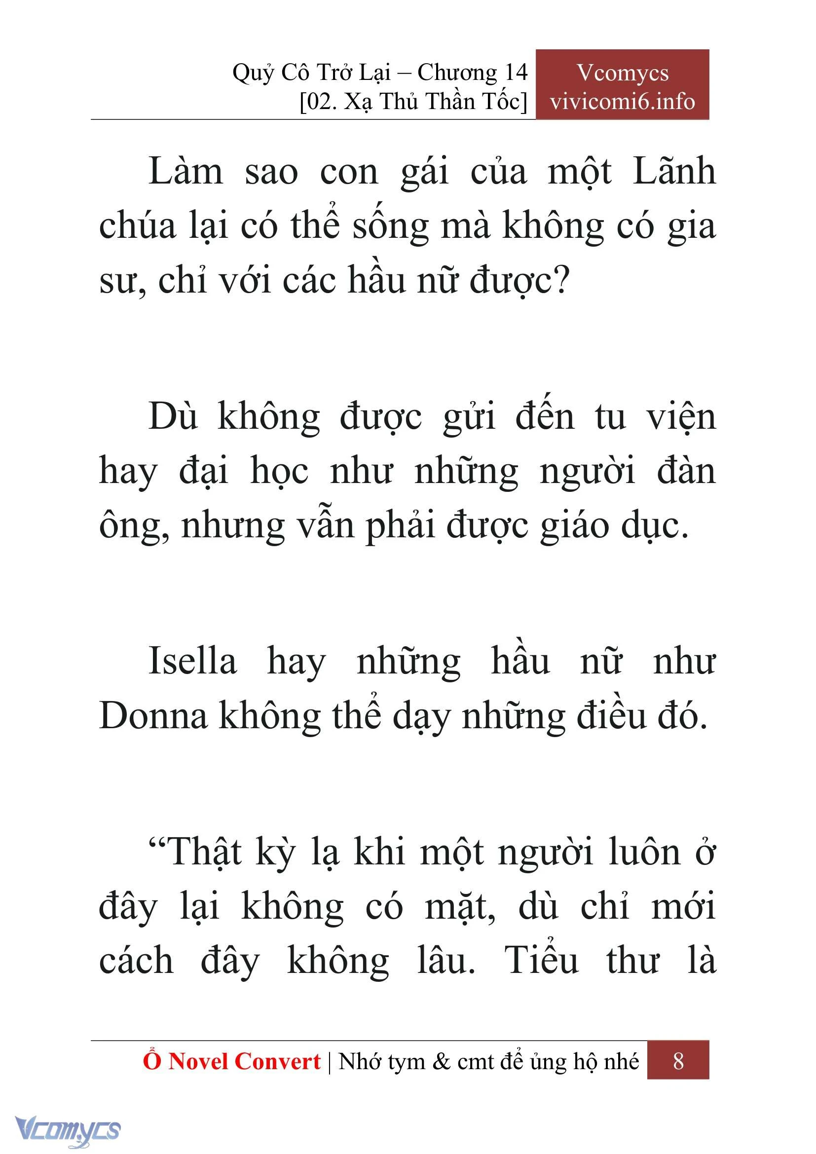 [Novel] Quý Cô Trở Lại Chapter  14 - 10