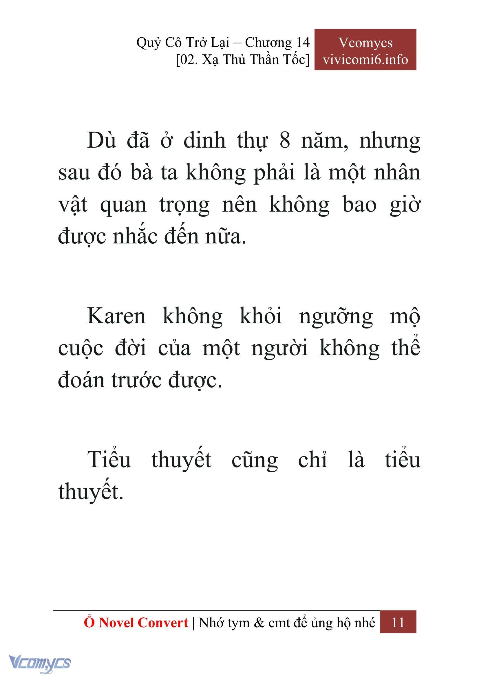 [Novel] Quý Cô Trở Lại Chapter  14 - 13