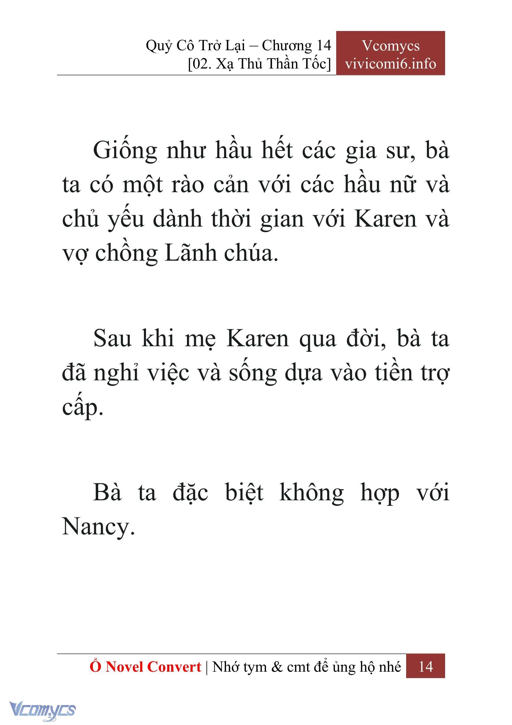 [Novel] Quý Cô Trở Lại Chapter  14 - 16