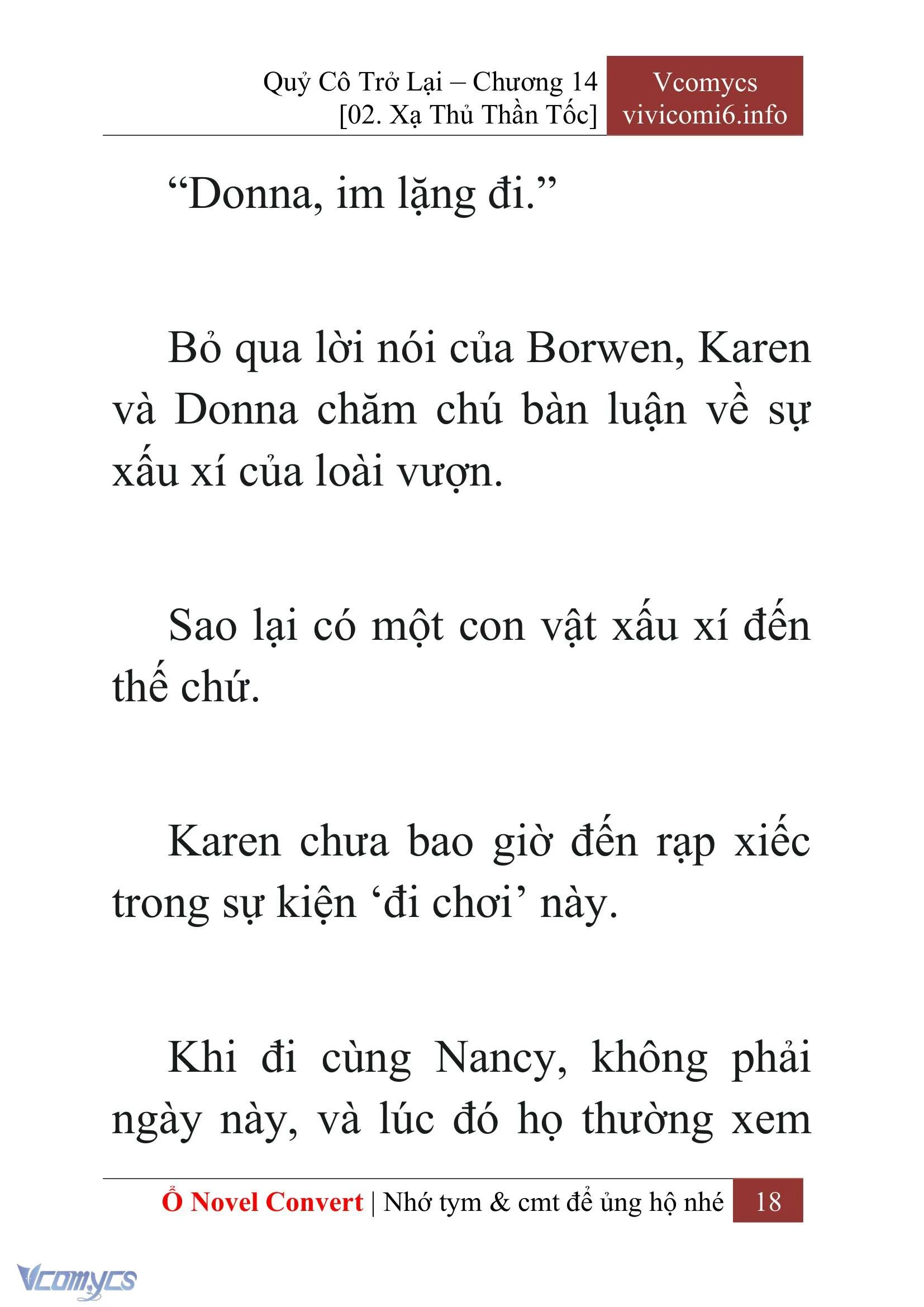 [Novel] Quý Cô Trở Lại Chapter  14 - 20