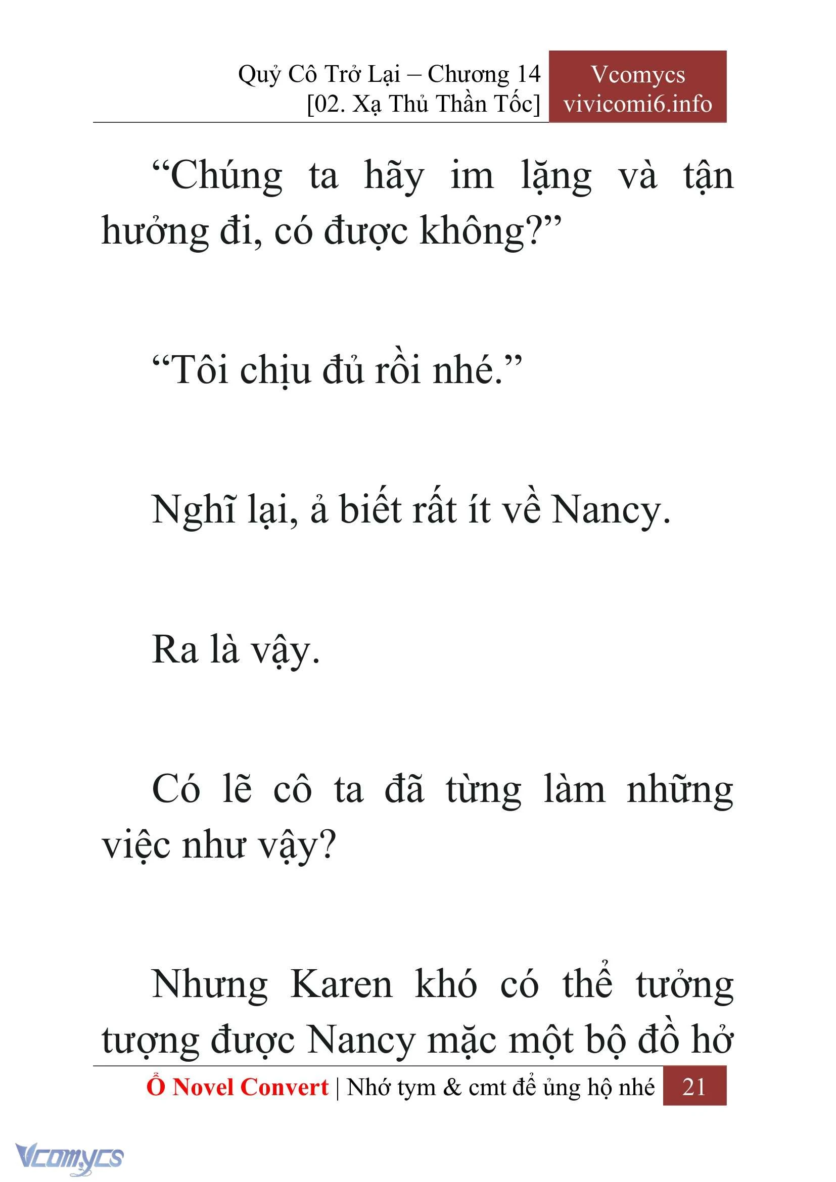 [Novel] Quý Cô Trở Lại Chapter  14 - 23