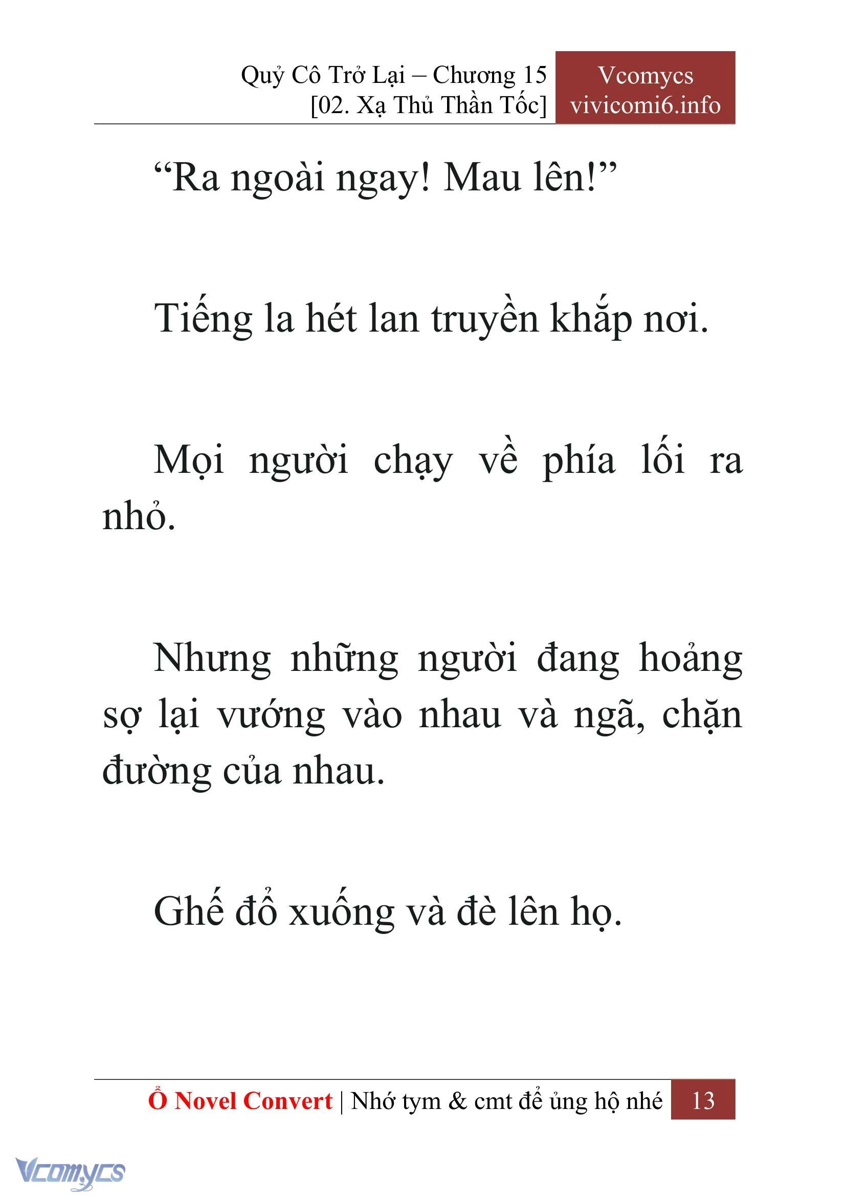 [Novel] Quý Cô Trở Lại Chapter  15 - 15