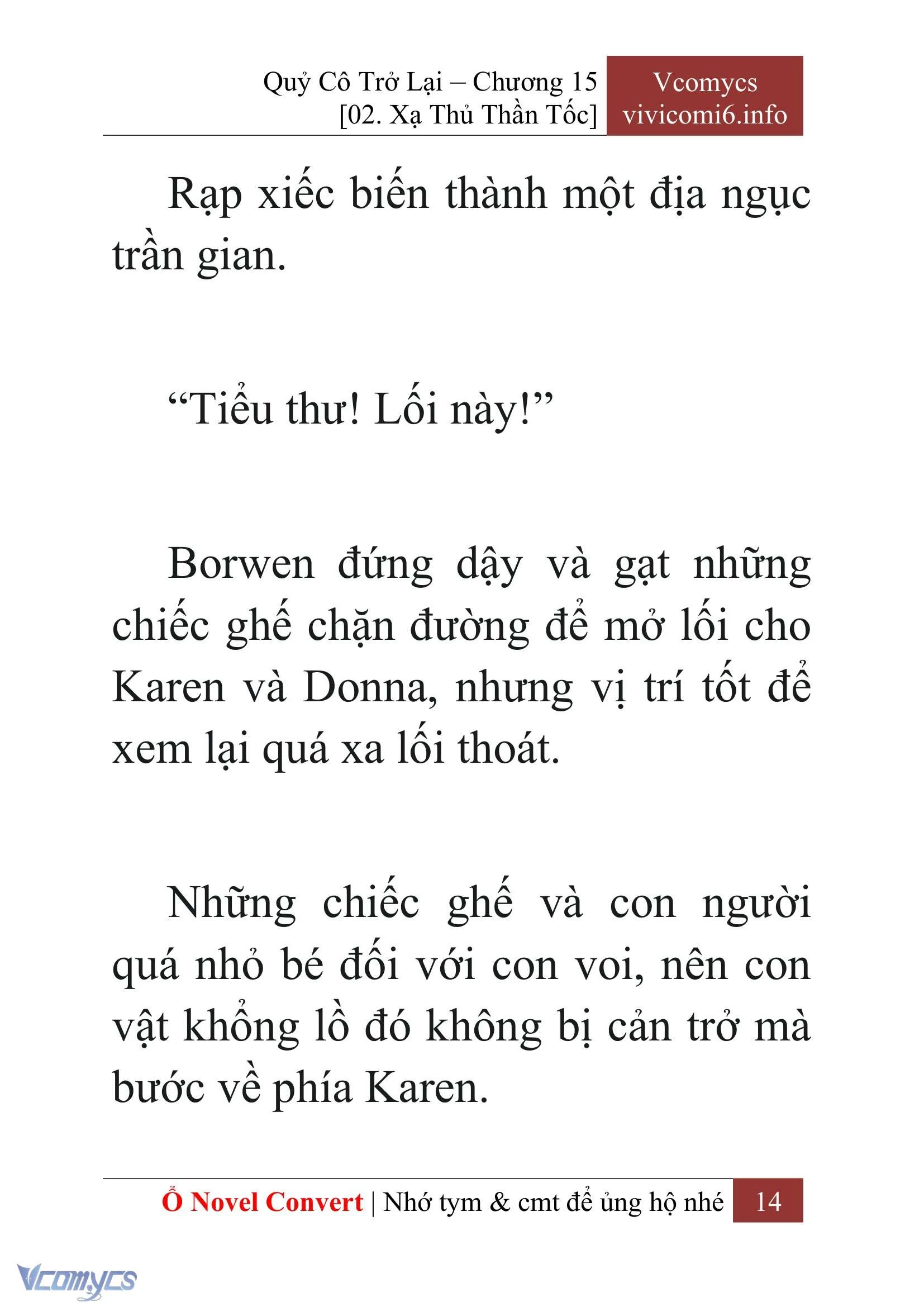 [Novel] Quý Cô Trở Lại Chapter  15 - 16