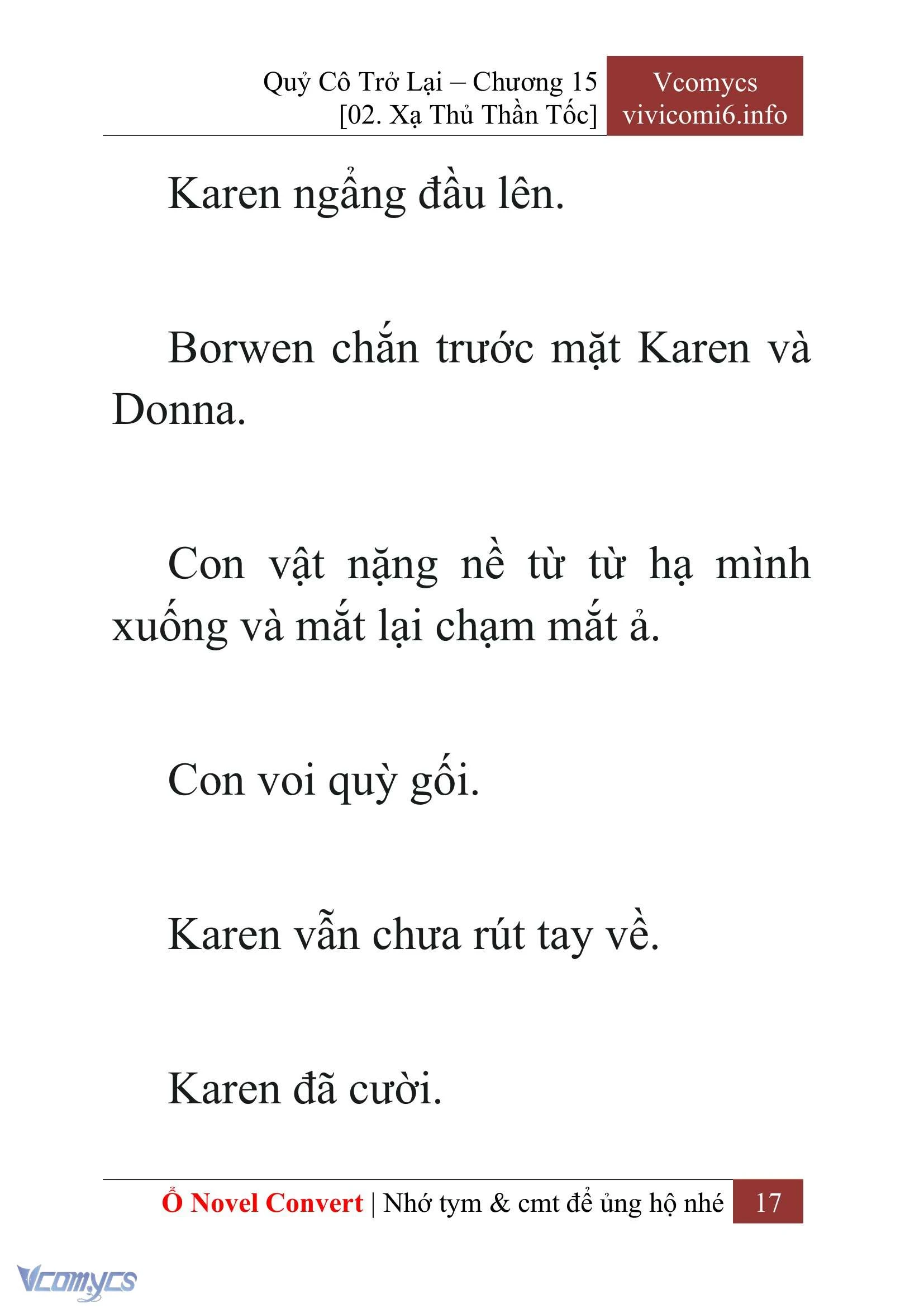 [Novel] Quý Cô Trở Lại Chapter  15 - 19