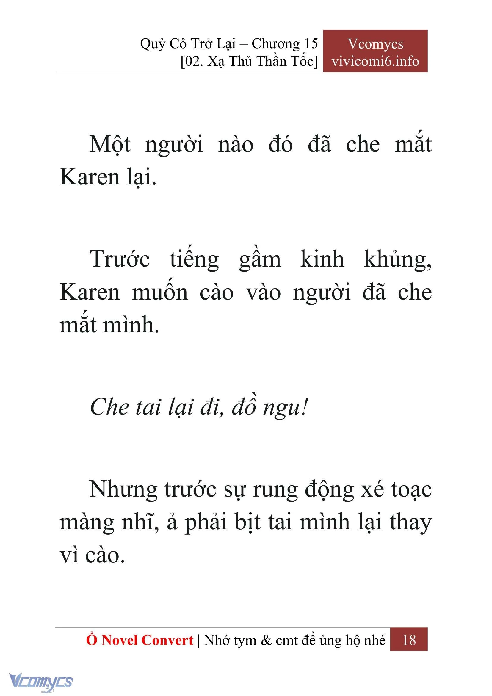 [Novel] Quý Cô Trở Lại Chapter  15 - 20