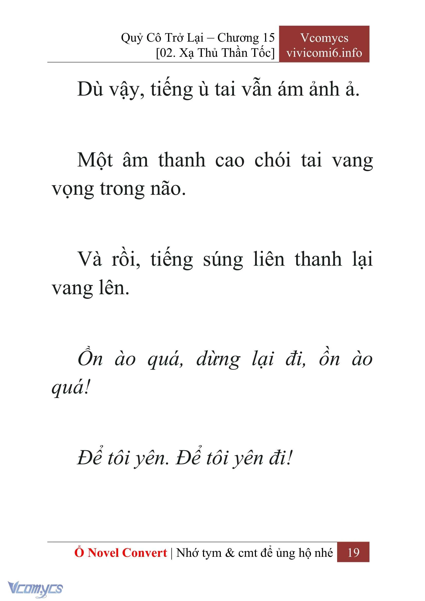 [Novel] Quý Cô Trở Lại Chapter  15 - 21