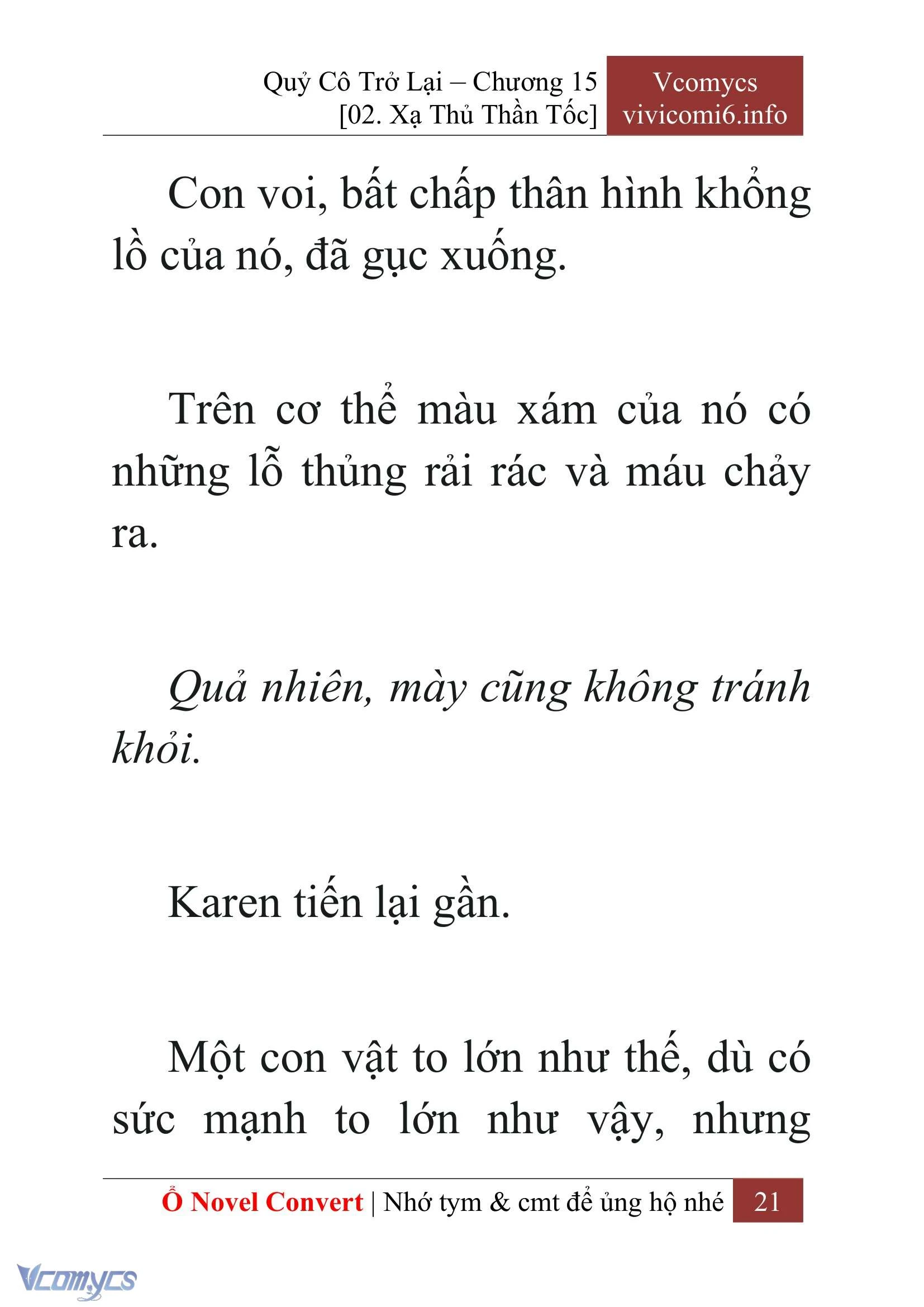 [Novel] Quý Cô Trở Lại Chapter  15 - 23