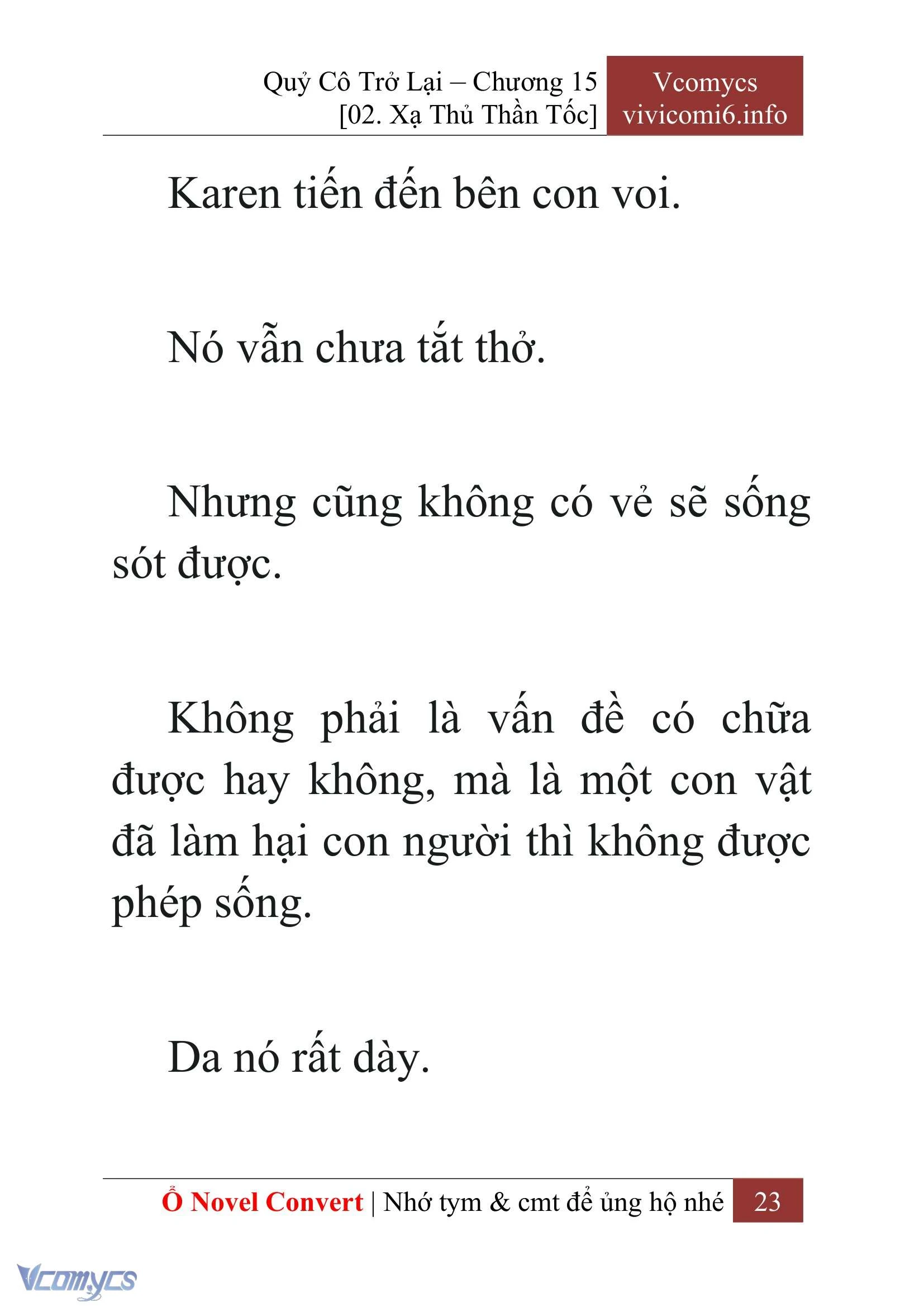 [Novel] Quý Cô Trở Lại Chapter  15 - 25