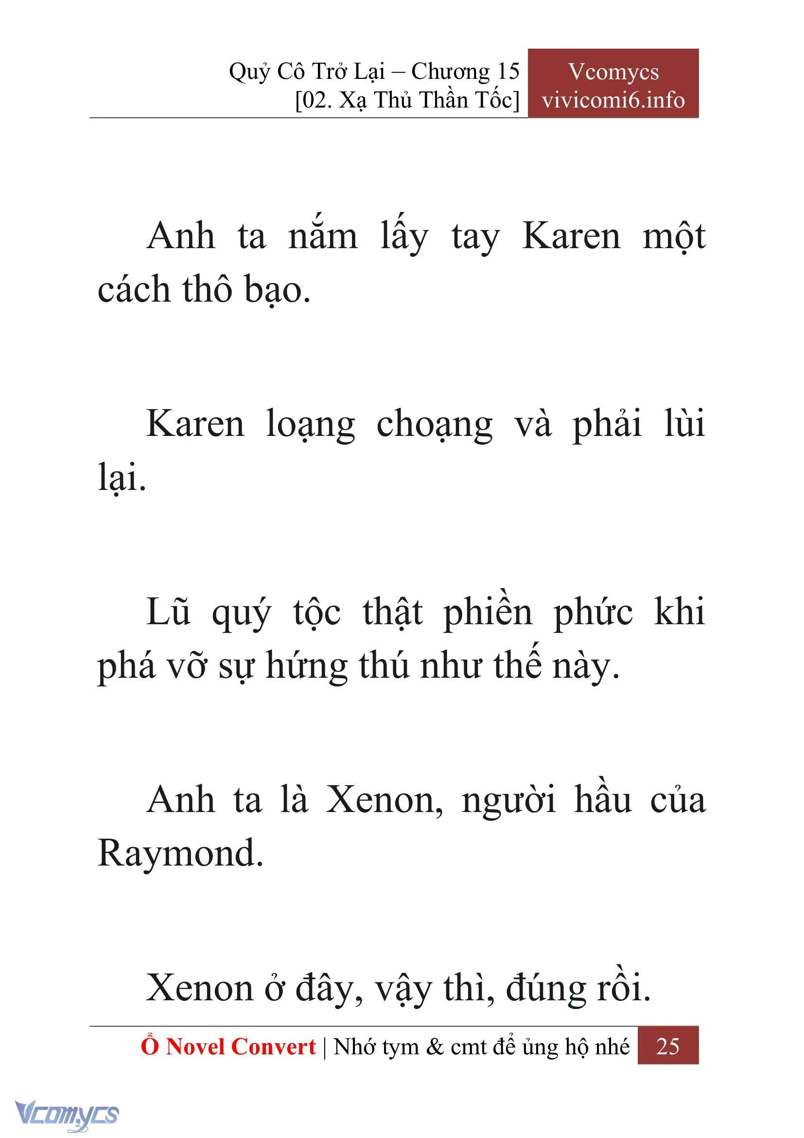 [Novel] Quý Cô Trở Lại Chapter  15 - 27