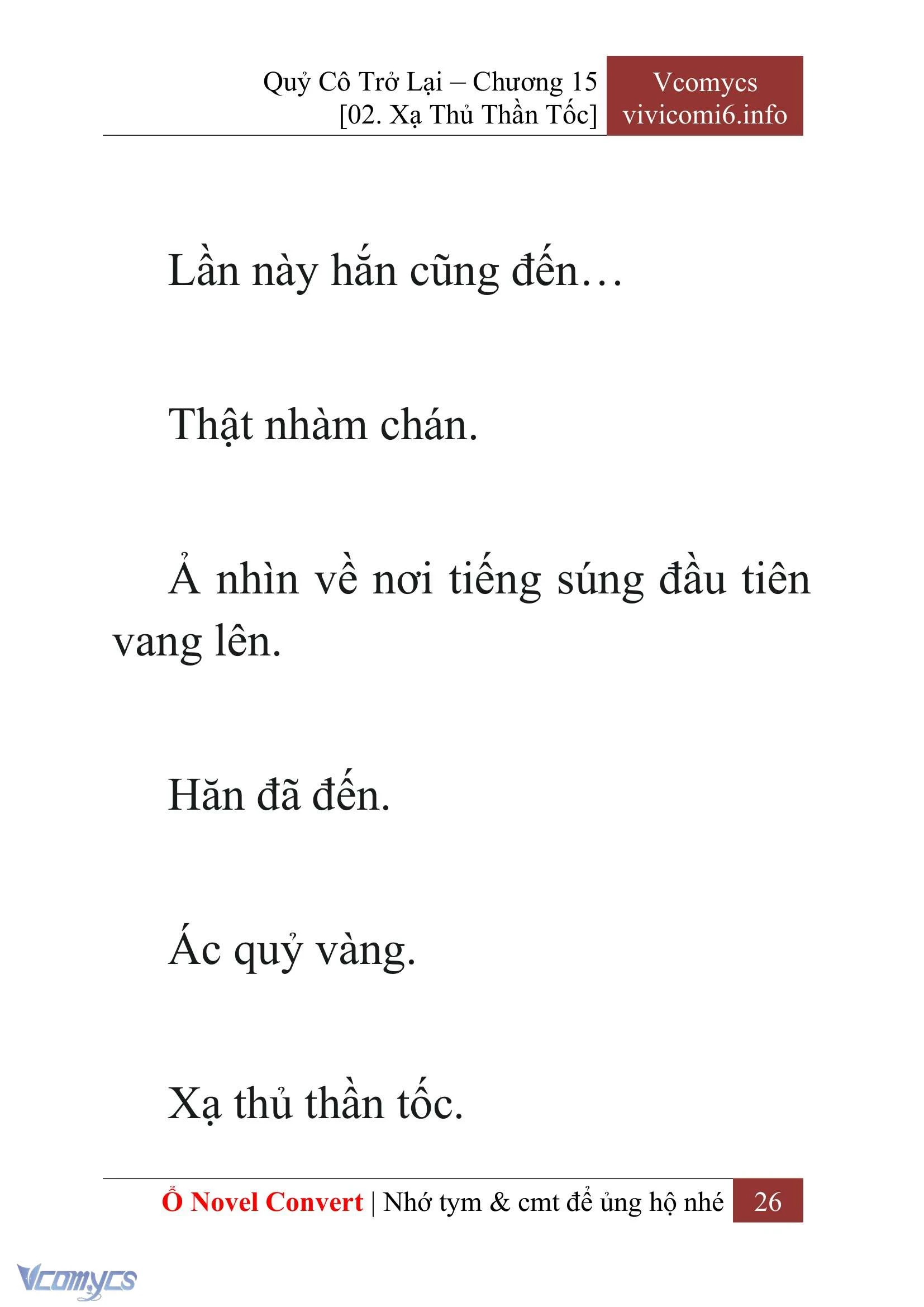 [Novel] Quý Cô Trở Lại Chapter  15 - 28