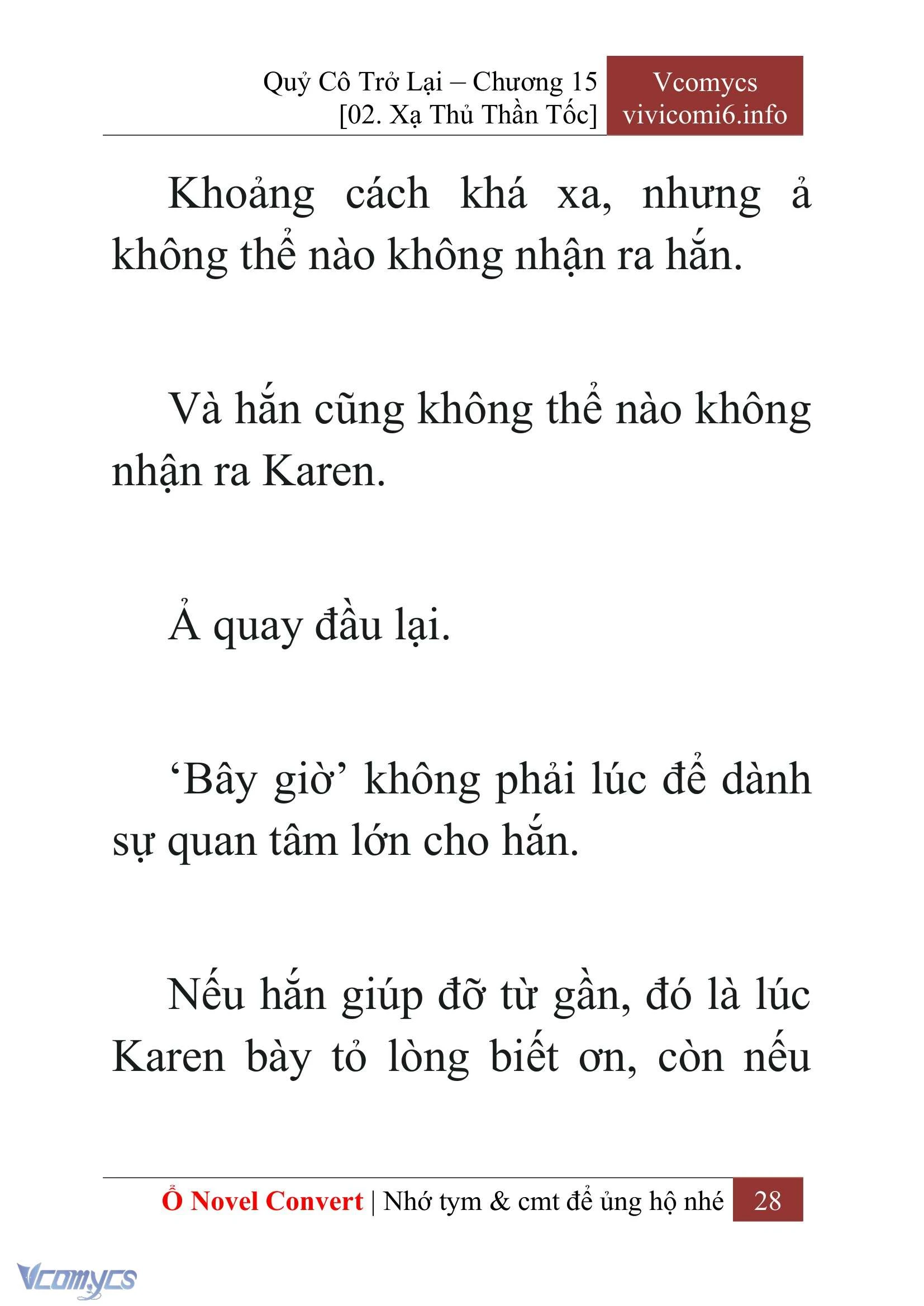 [Novel] Quý Cô Trở Lại Chapter  15 - 30