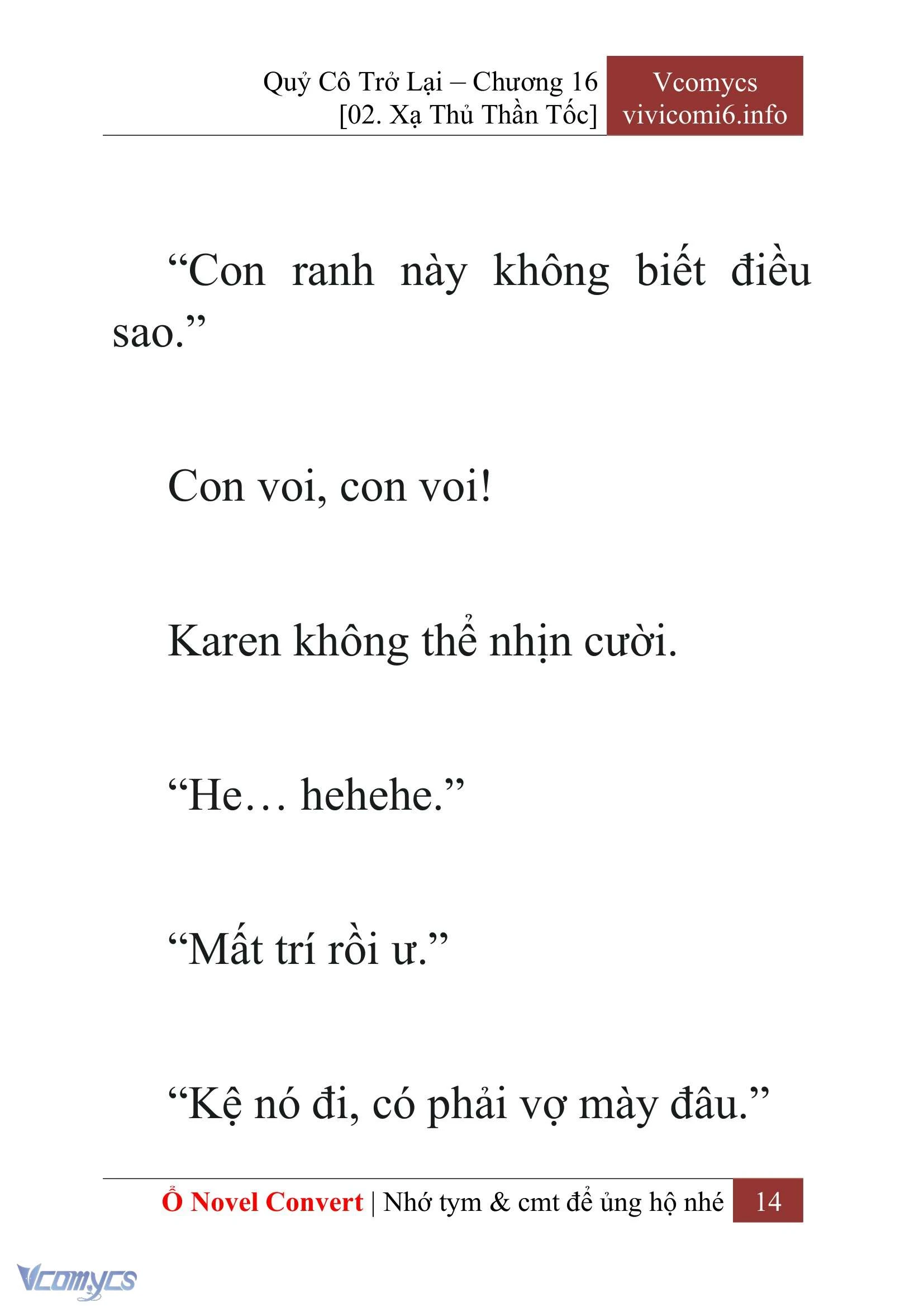 [Novel] Quý Cô Trở Lại Chapter  16 - 16