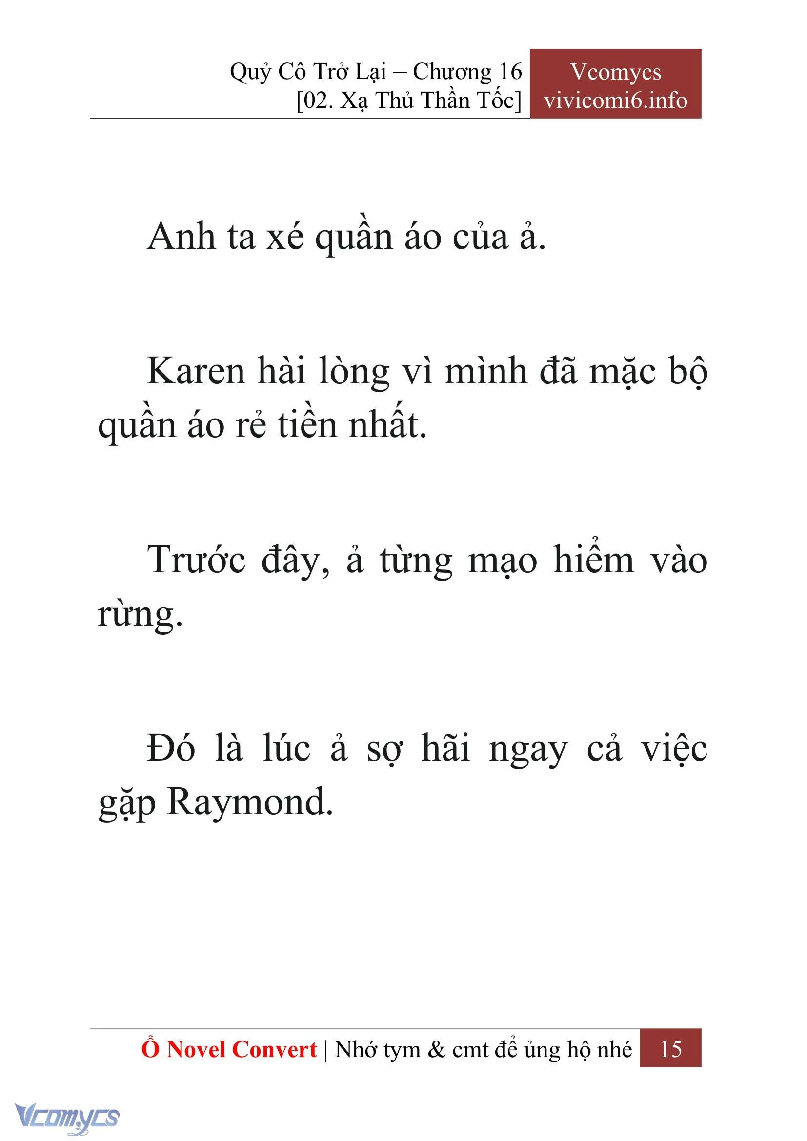 [Novel] Quý Cô Trở Lại Chapter  16 - 17