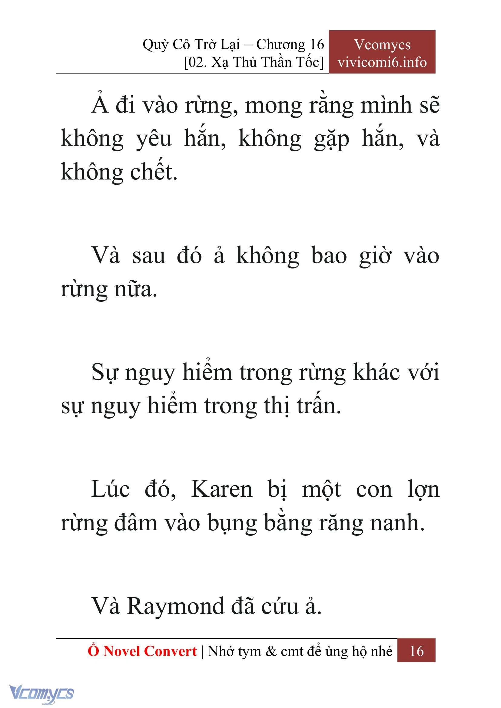[Novel] Quý Cô Trở Lại Chapter  16 - 18
