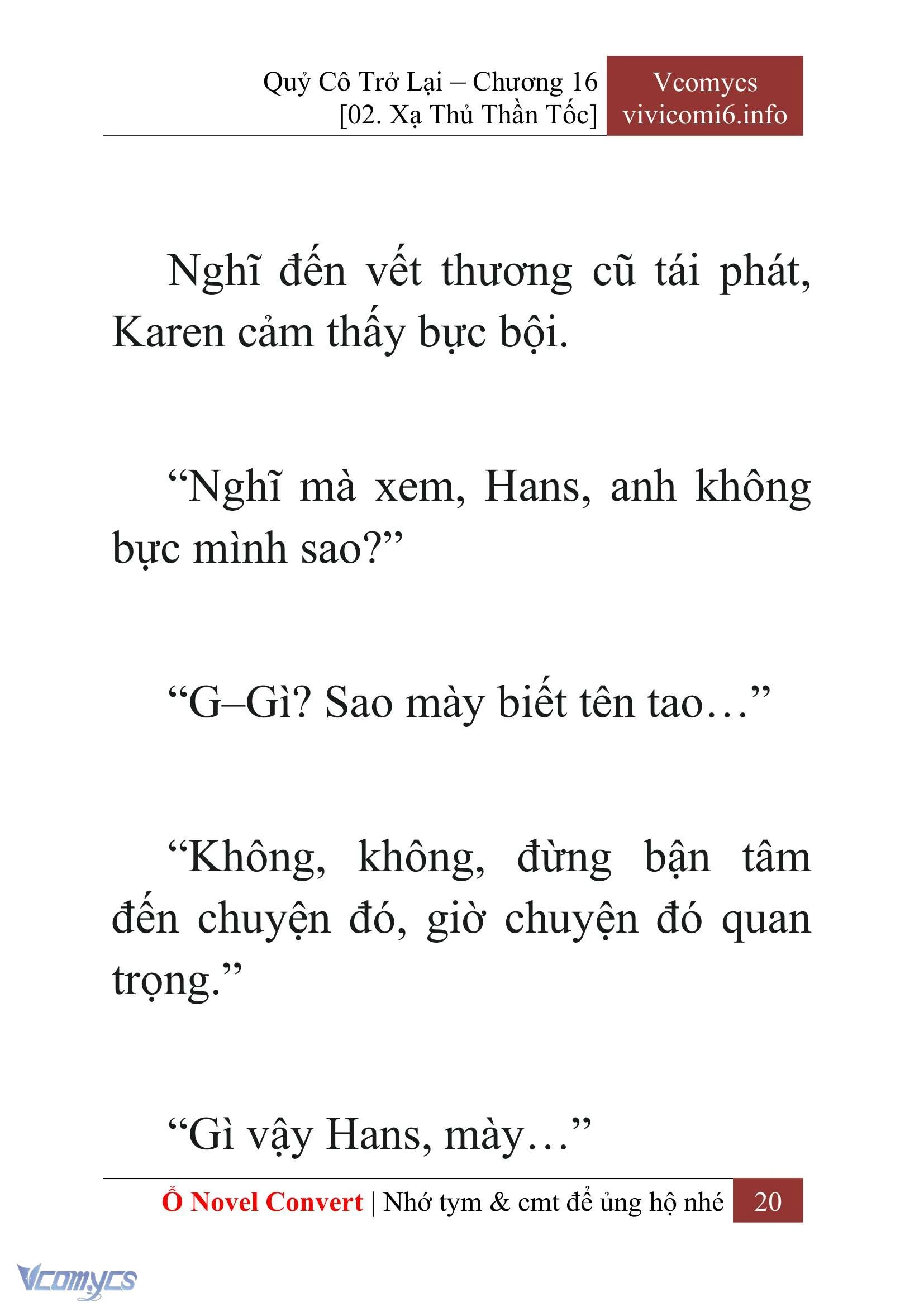 [Novel] Quý Cô Trở Lại Chapter  16 - 22