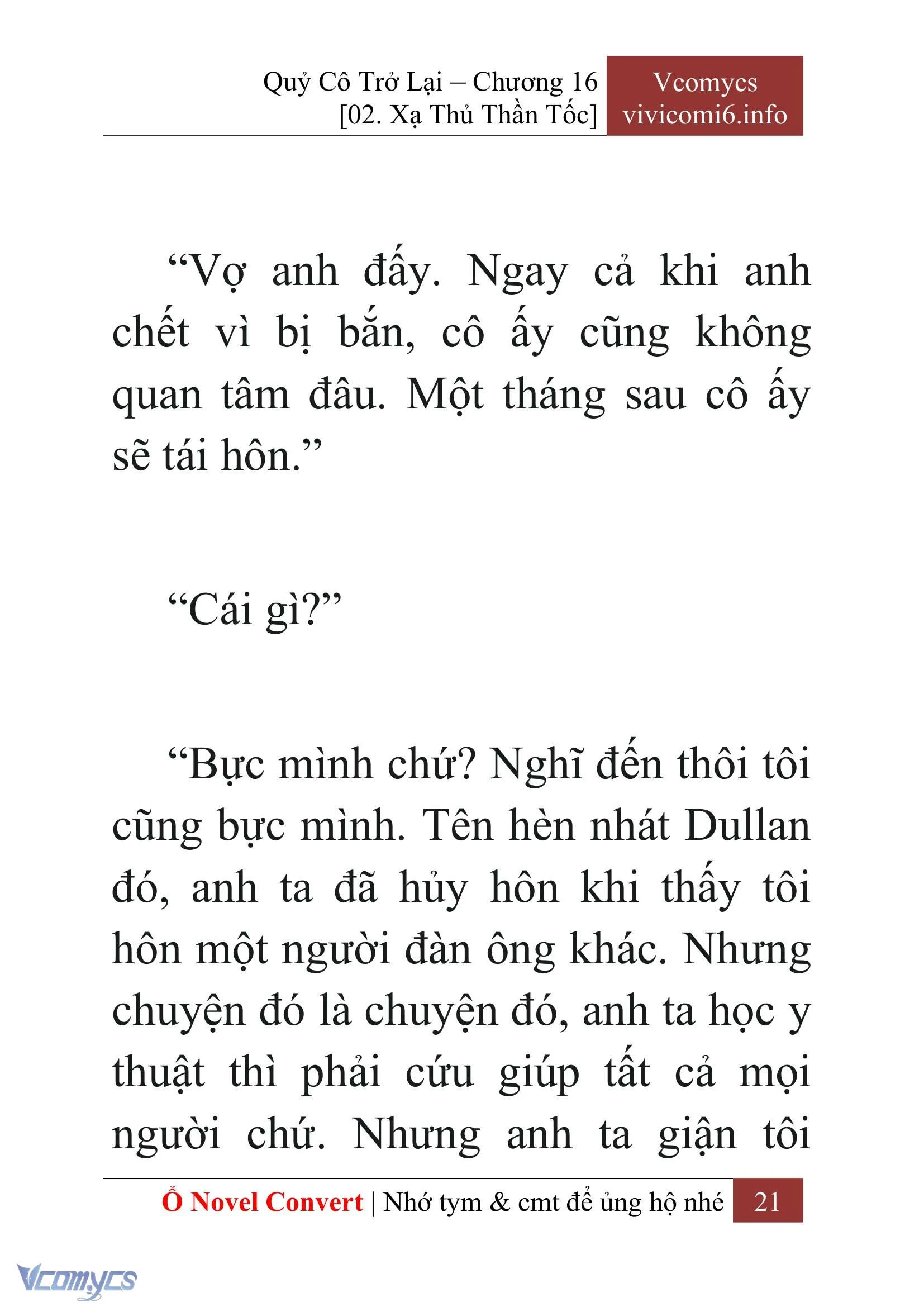 [Novel] Quý Cô Trở Lại Chapter  16 - 23