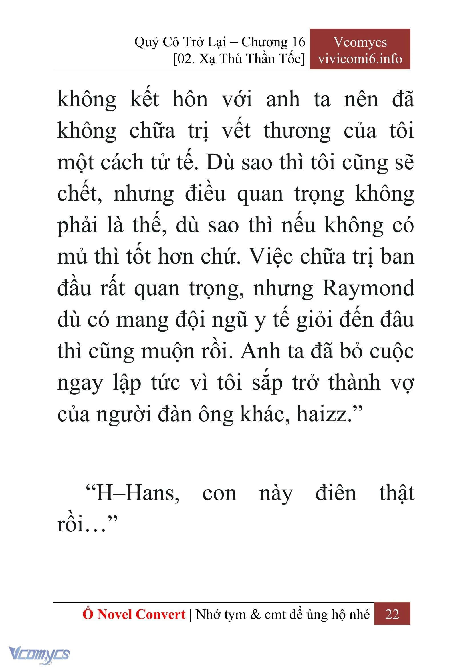 [Novel] Quý Cô Trở Lại Chapter  16 - 24