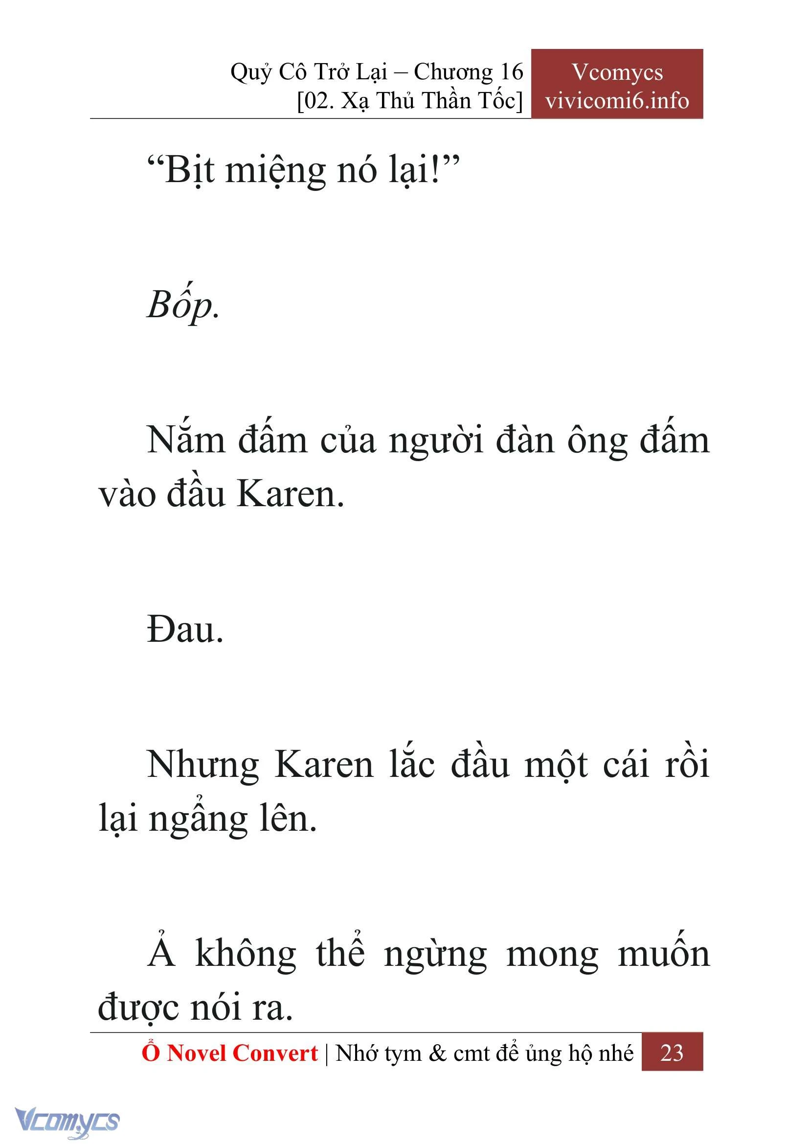 [Novel] Quý Cô Trở Lại Chapter  16 - 25