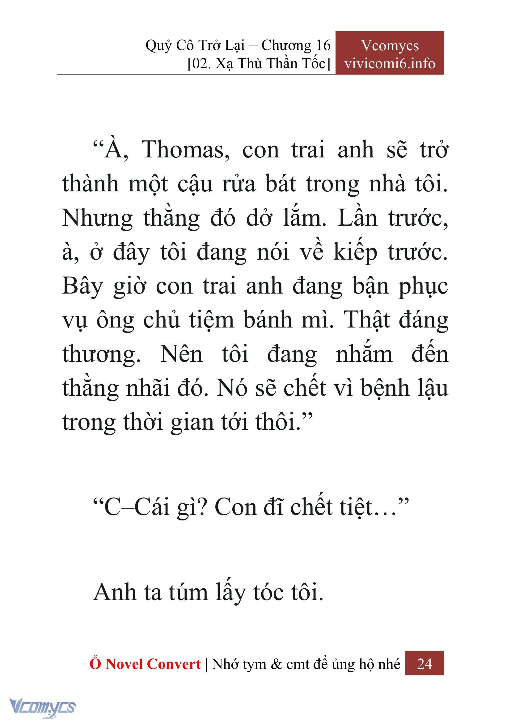 [Novel] Quý Cô Trở Lại Chapter  16 - 26
