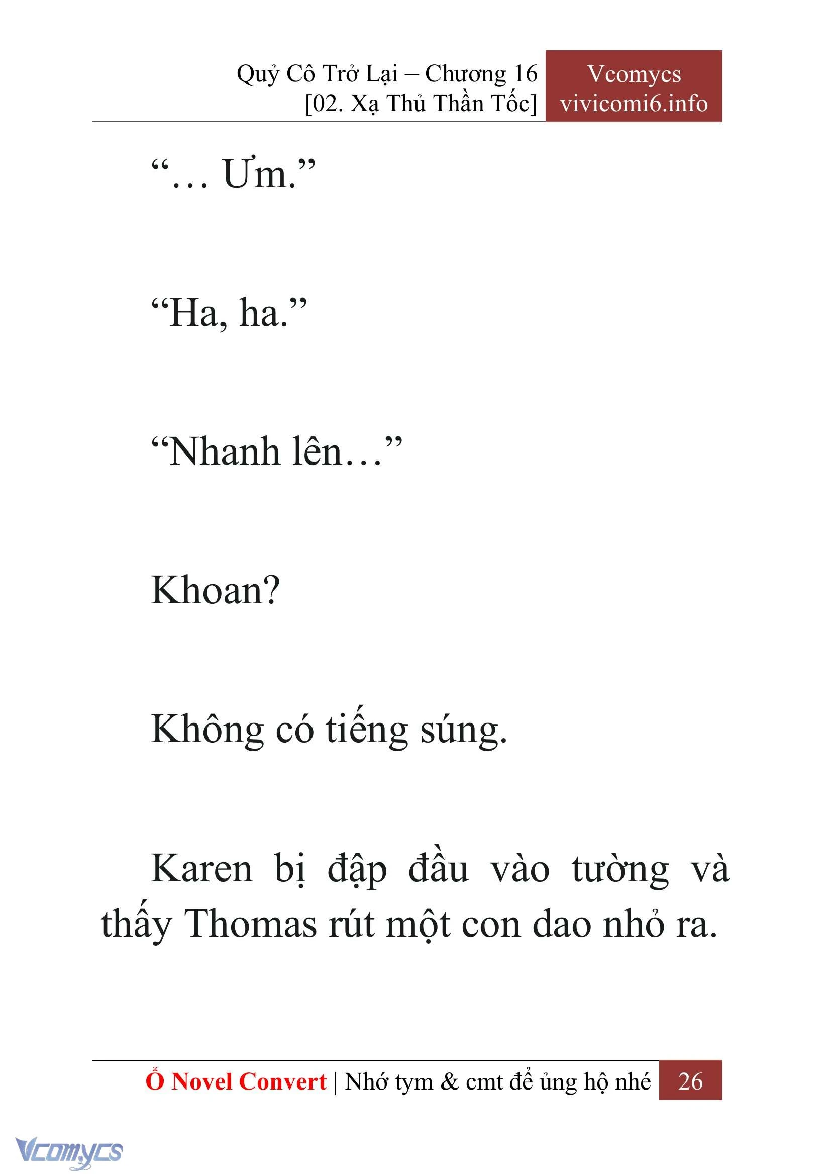 [Novel] Quý Cô Trở Lại Chapter  16 - 28