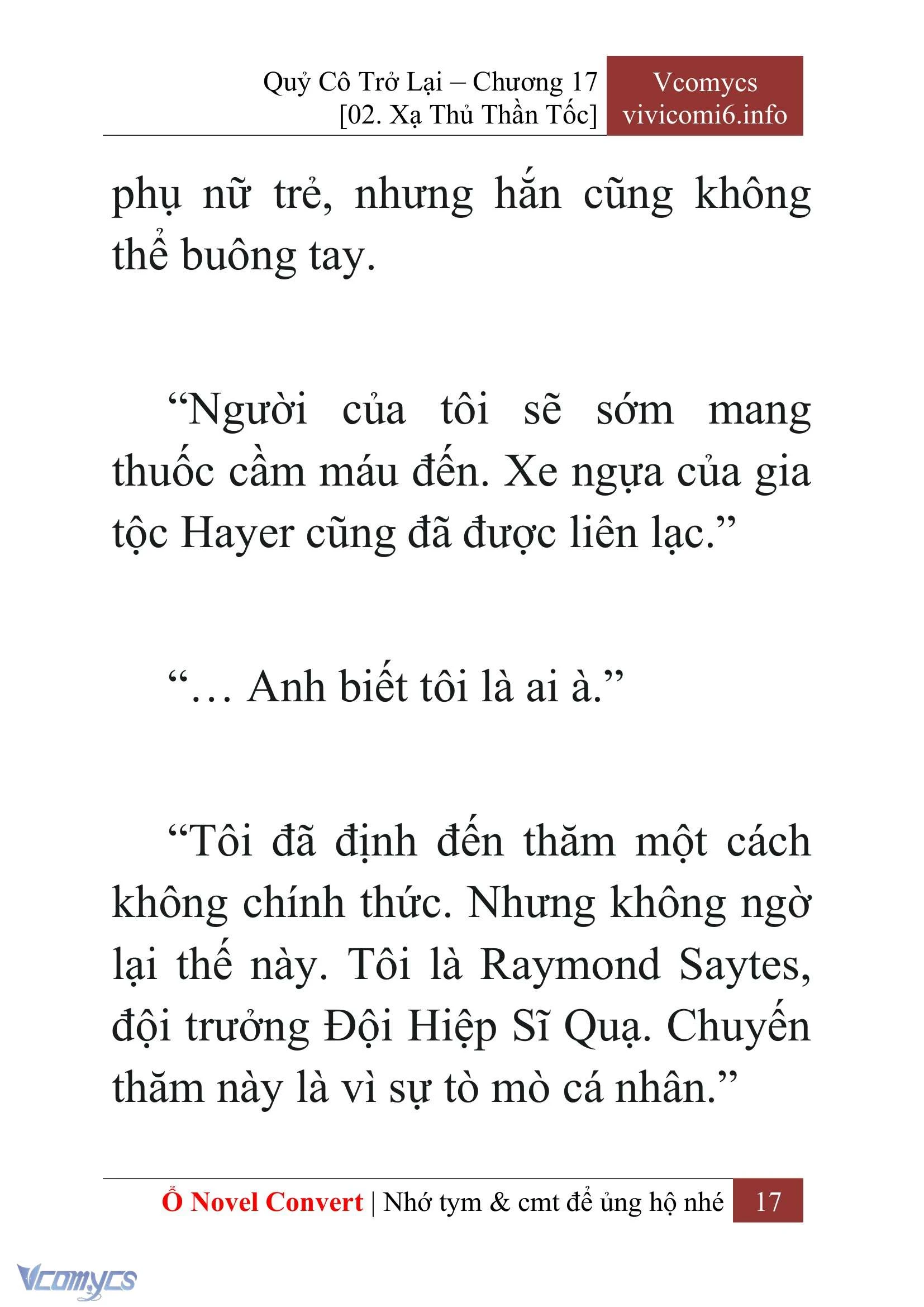 [Novel] Quý Cô Trở Lại Chapter  17 - 19