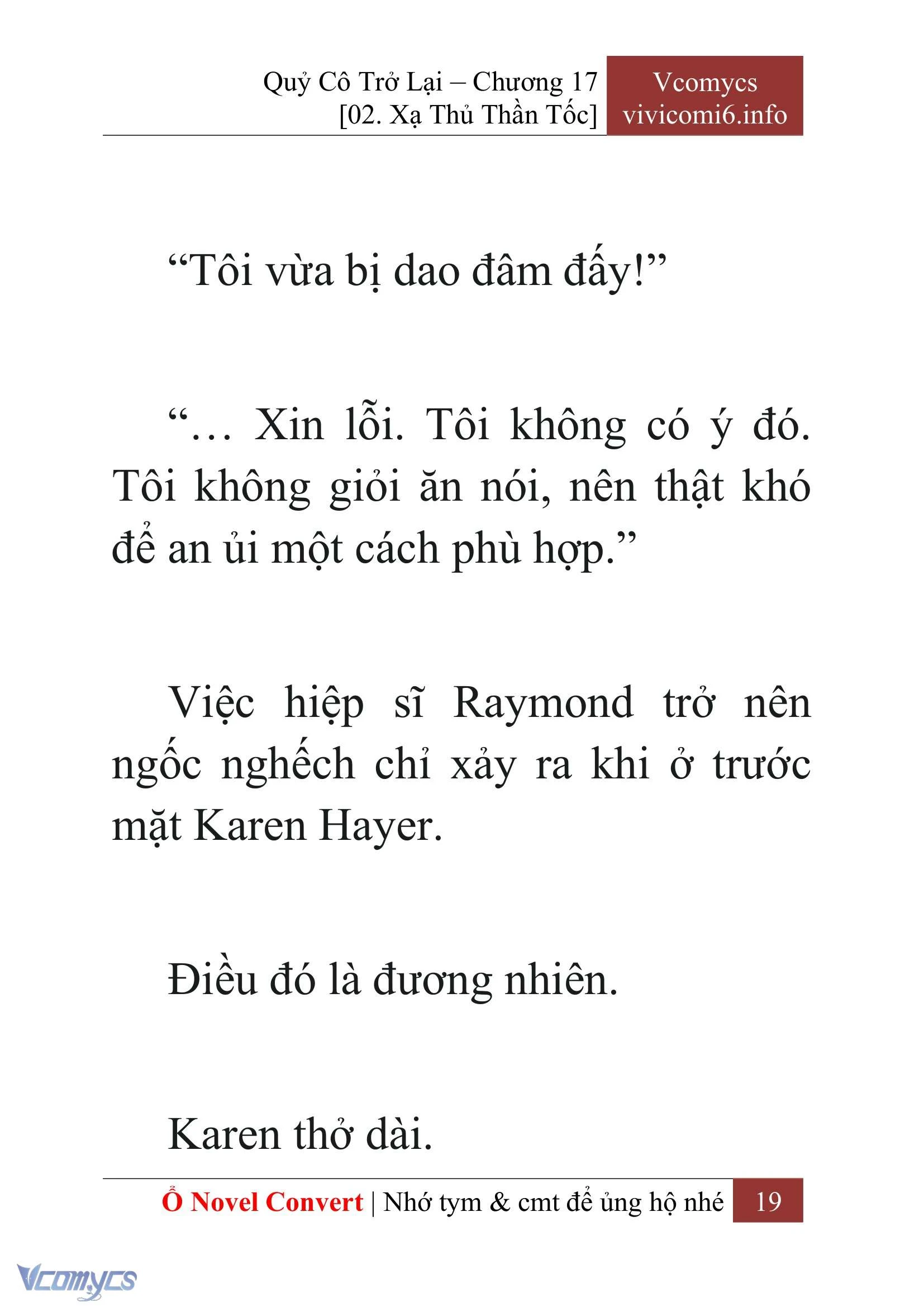 [Novel] Quý Cô Trở Lại Chapter  17 - 21