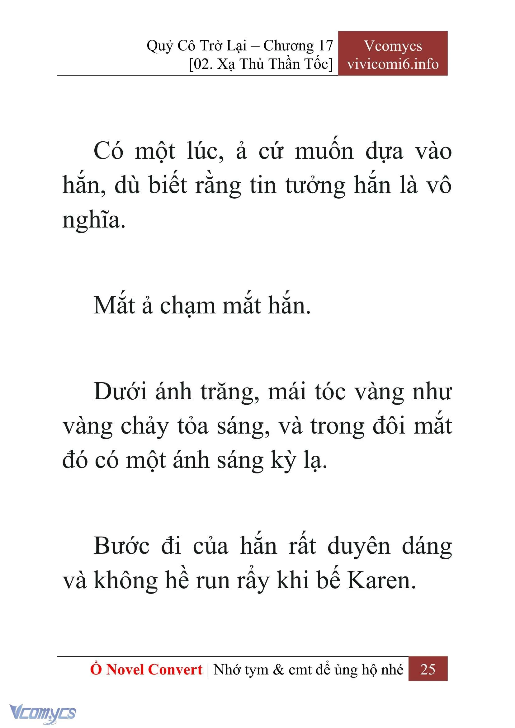 [Novel] Quý Cô Trở Lại Chapter  17 - 27