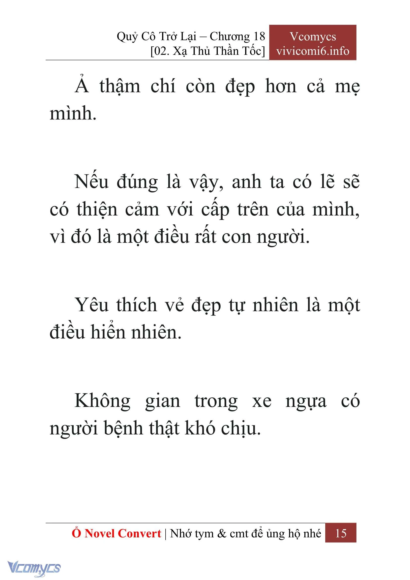 [Novel] Quý Cô Trở Lại Chapter  18 - 17