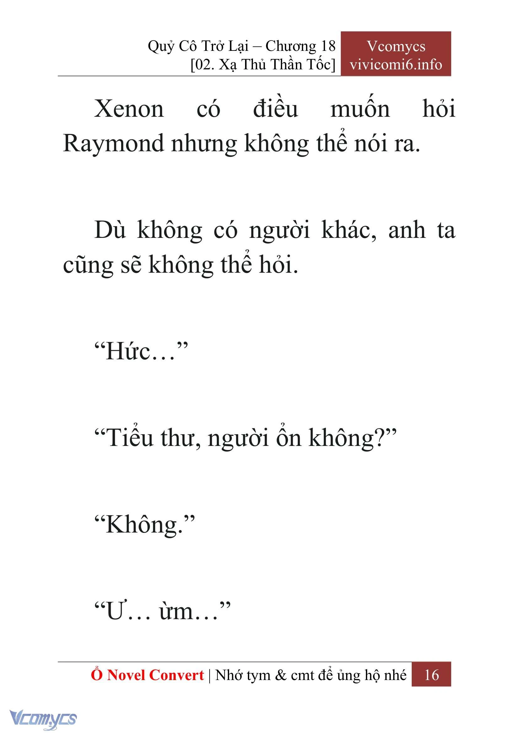 [Novel] Quý Cô Trở Lại Chapter  18 - 18