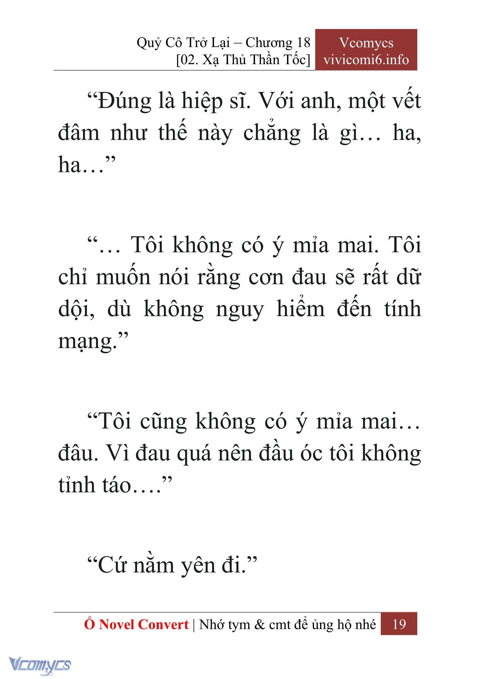 [Novel] Quý Cô Trở Lại Chapter  18 - 21