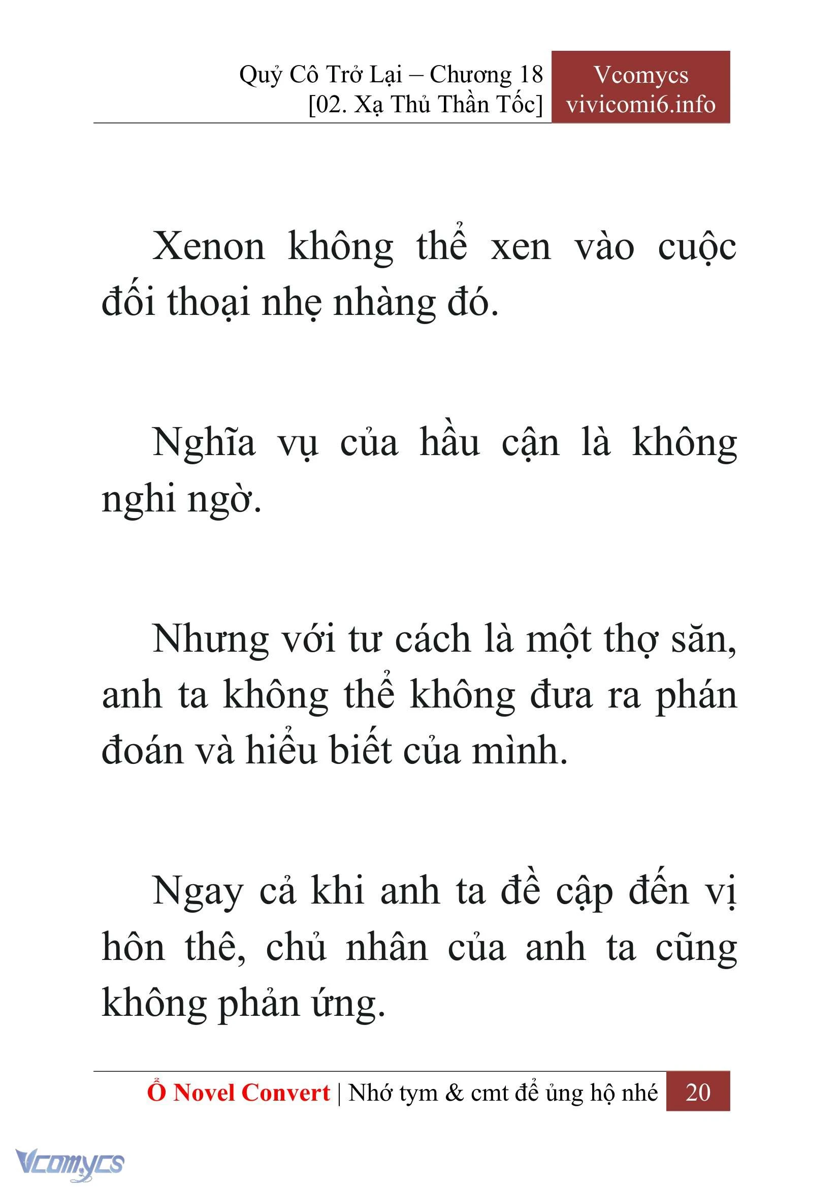 [Novel] Quý Cô Trở Lại Chapter  18 - 22
