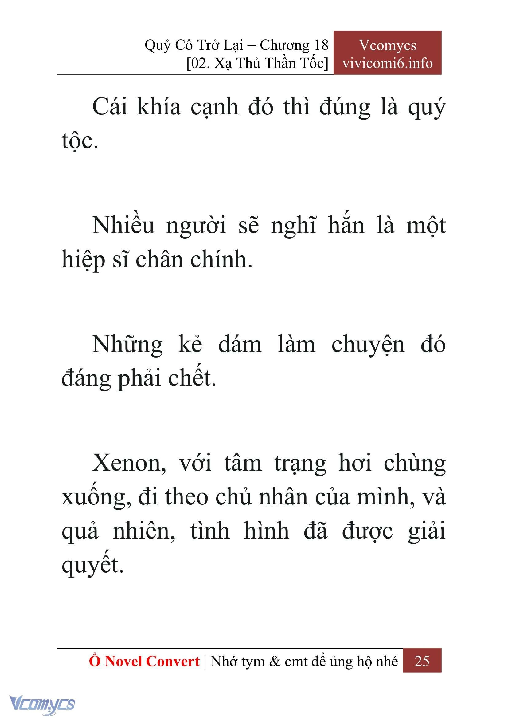 [Novel] Quý Cô Trở Lại Chapter  18 - 27