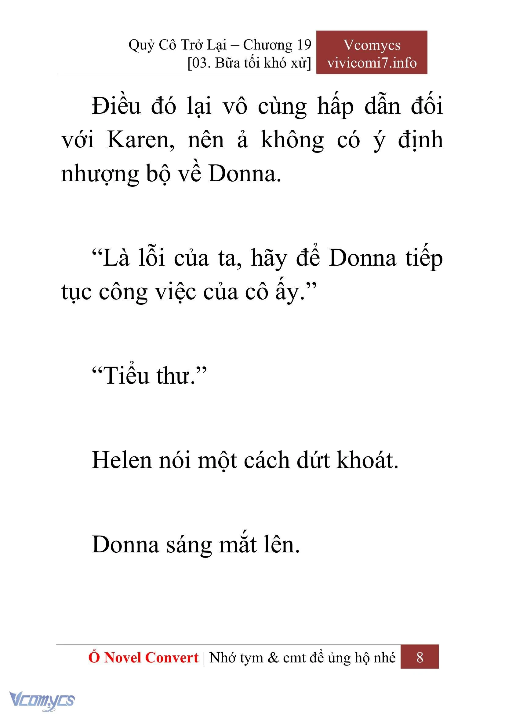 [Novel] Quý Cô Trở Lại Chapter  19 - 10