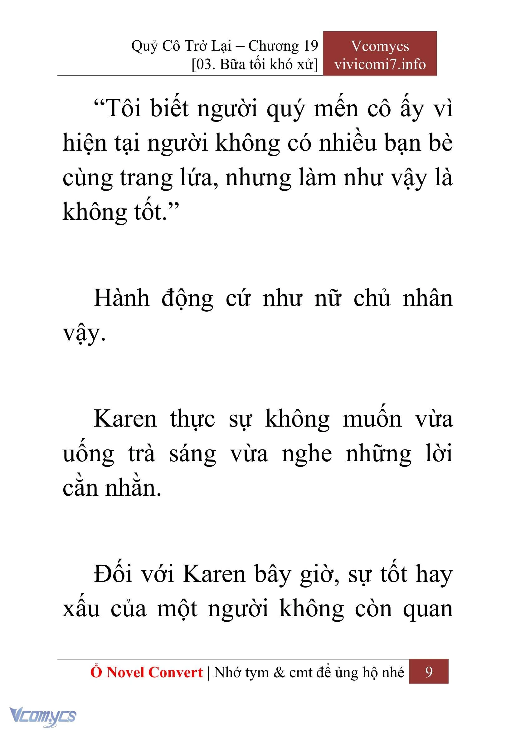 [Novel] Quý Cô Trở Lại Chapter  19 - 11