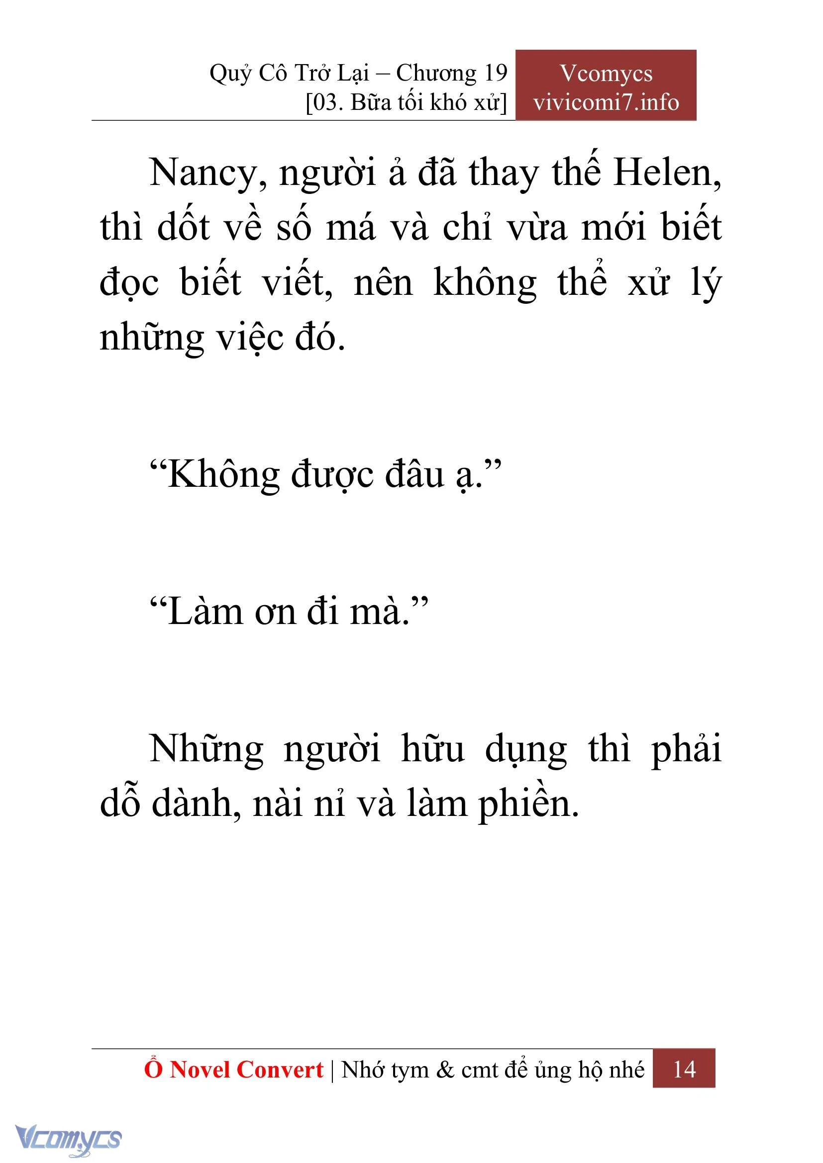 [Novel] Quý Cô Trở Lại Chapter  19 - 16
