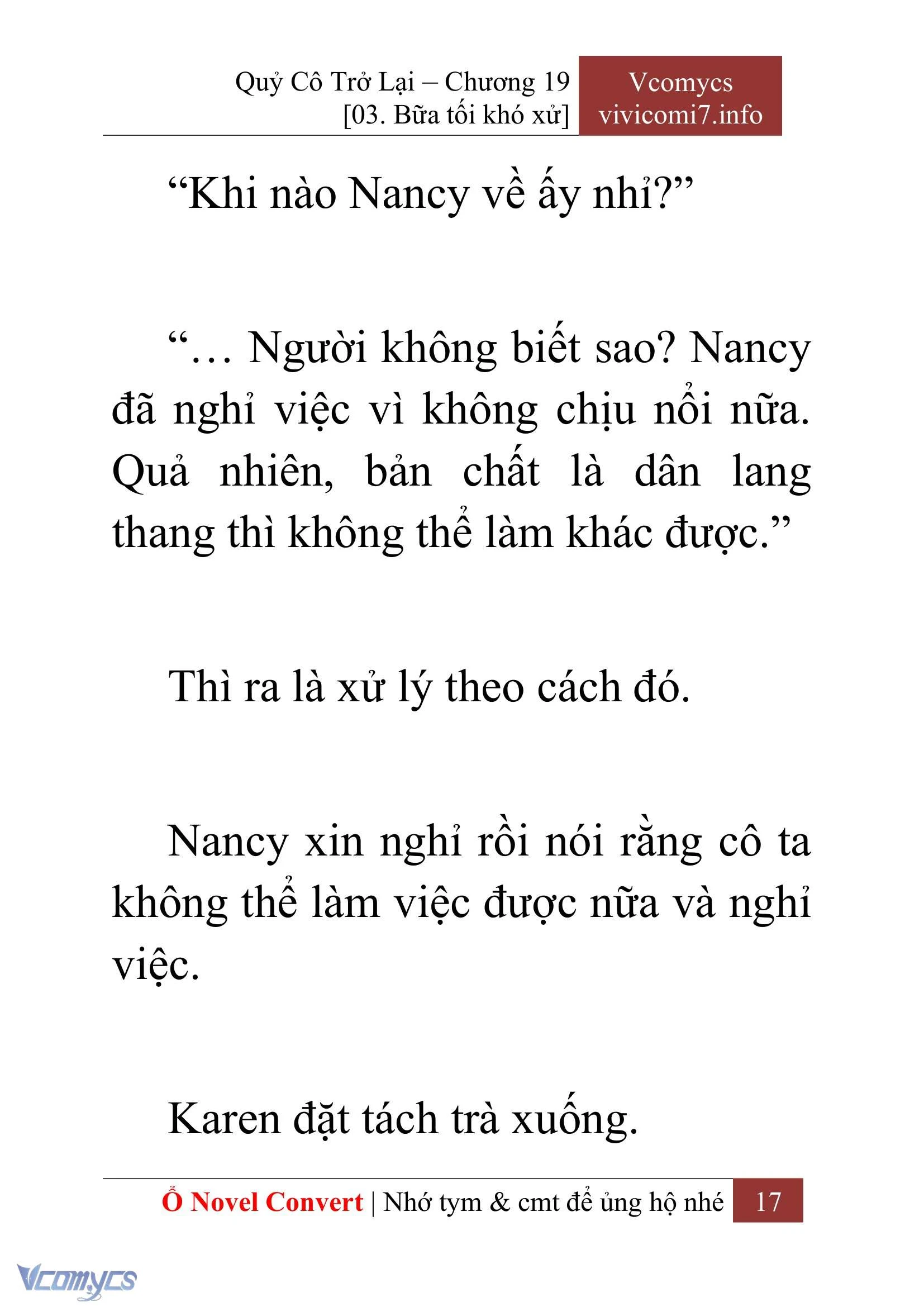 [Novel] Quý Cô Trở Lại Chapter  19 - 19