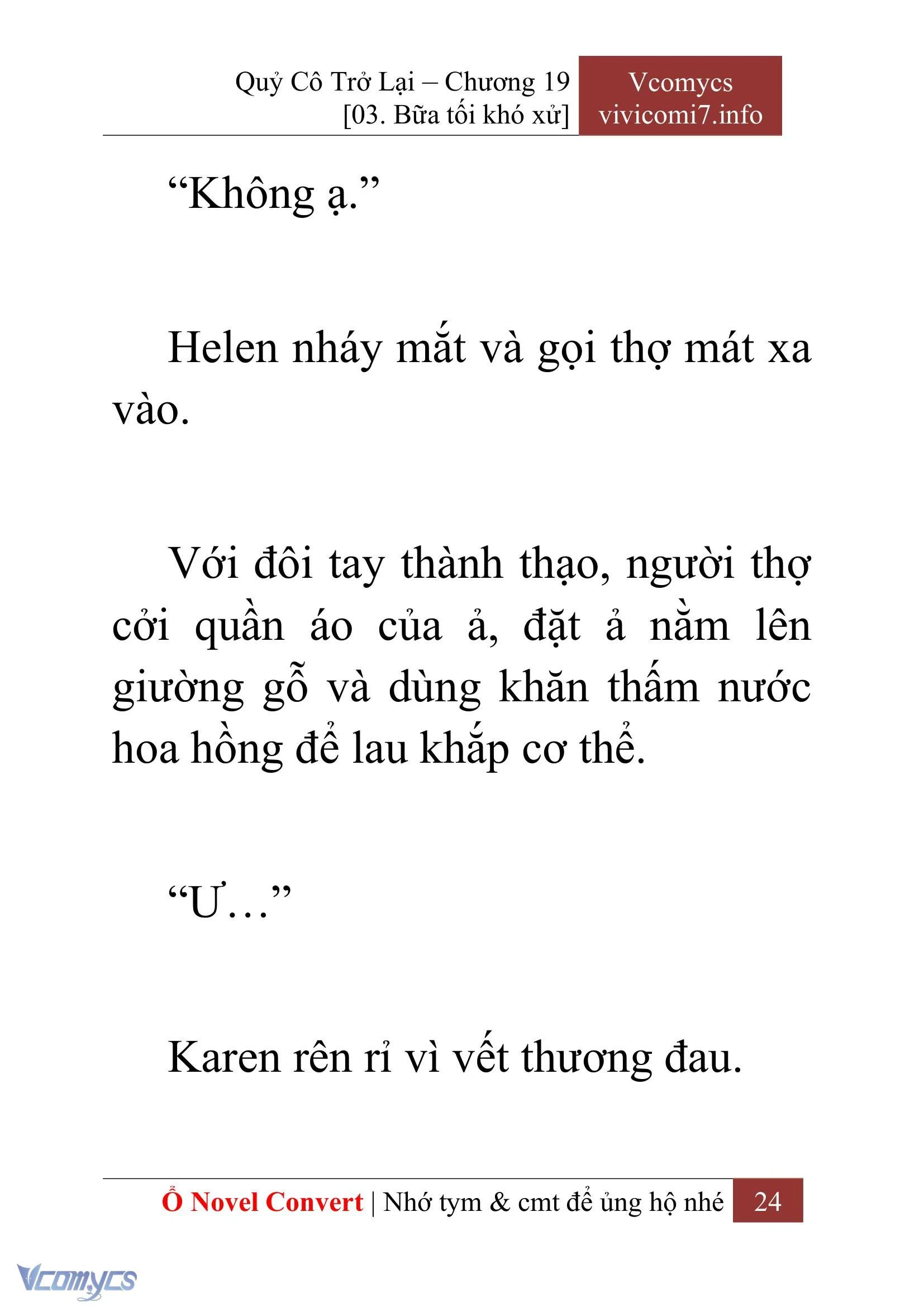 [Novel] Quý Cô Trở Lại Chapter  19 - 26