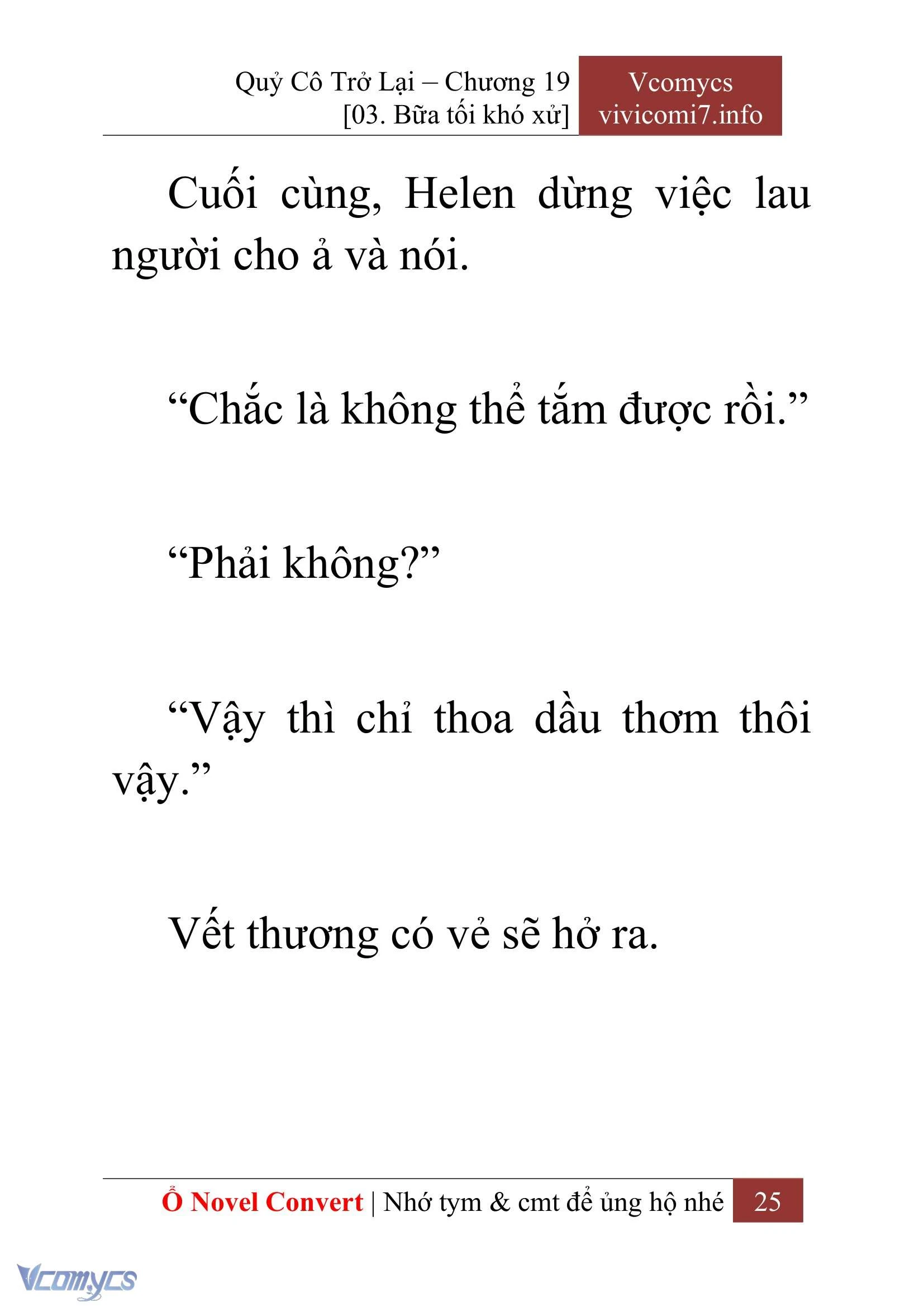 [Novel] Quý Cô Trở Lại Chapter  19 - 27