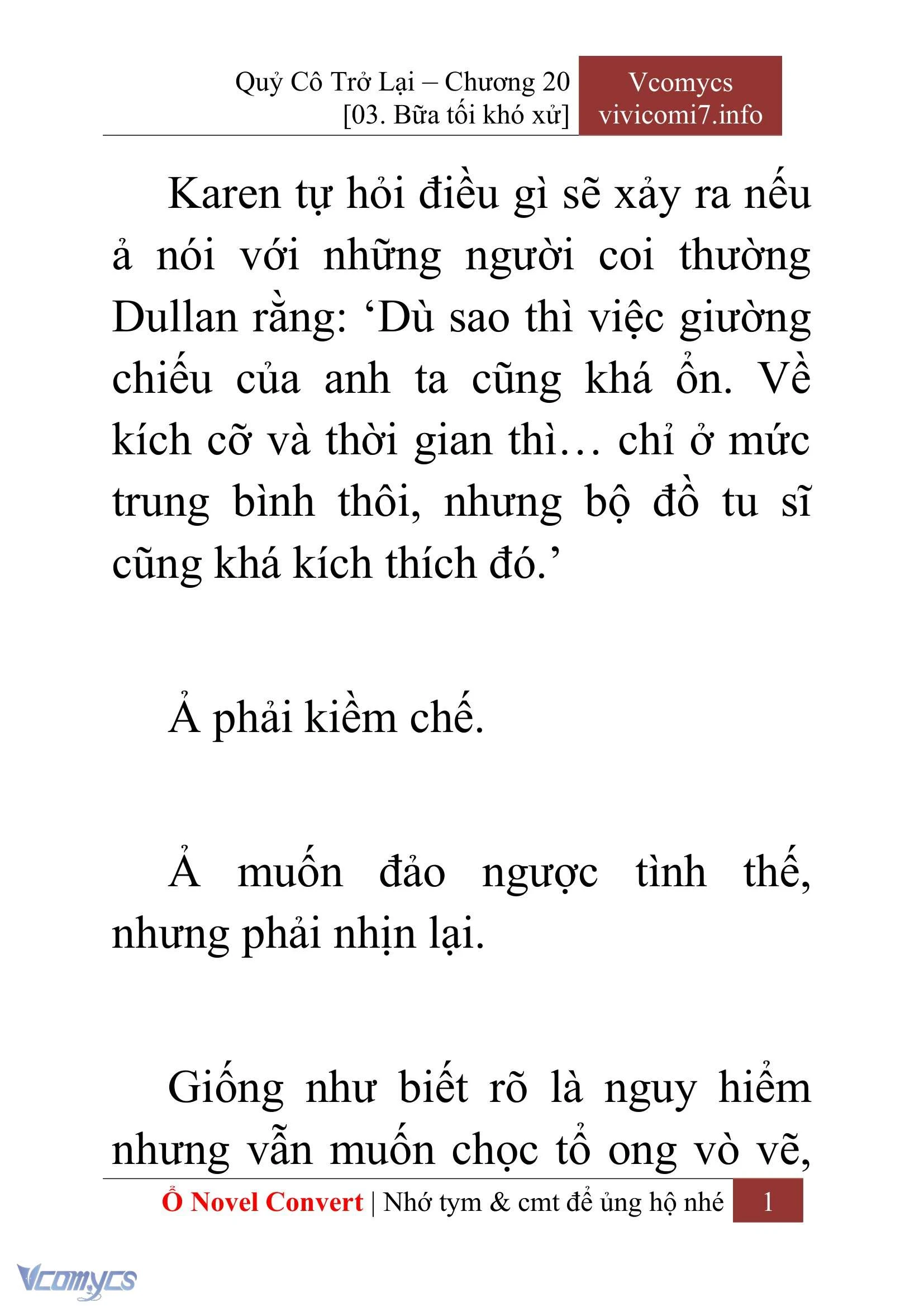 [Novel] Quý Cô Trở Lại Chapter  20 - 3