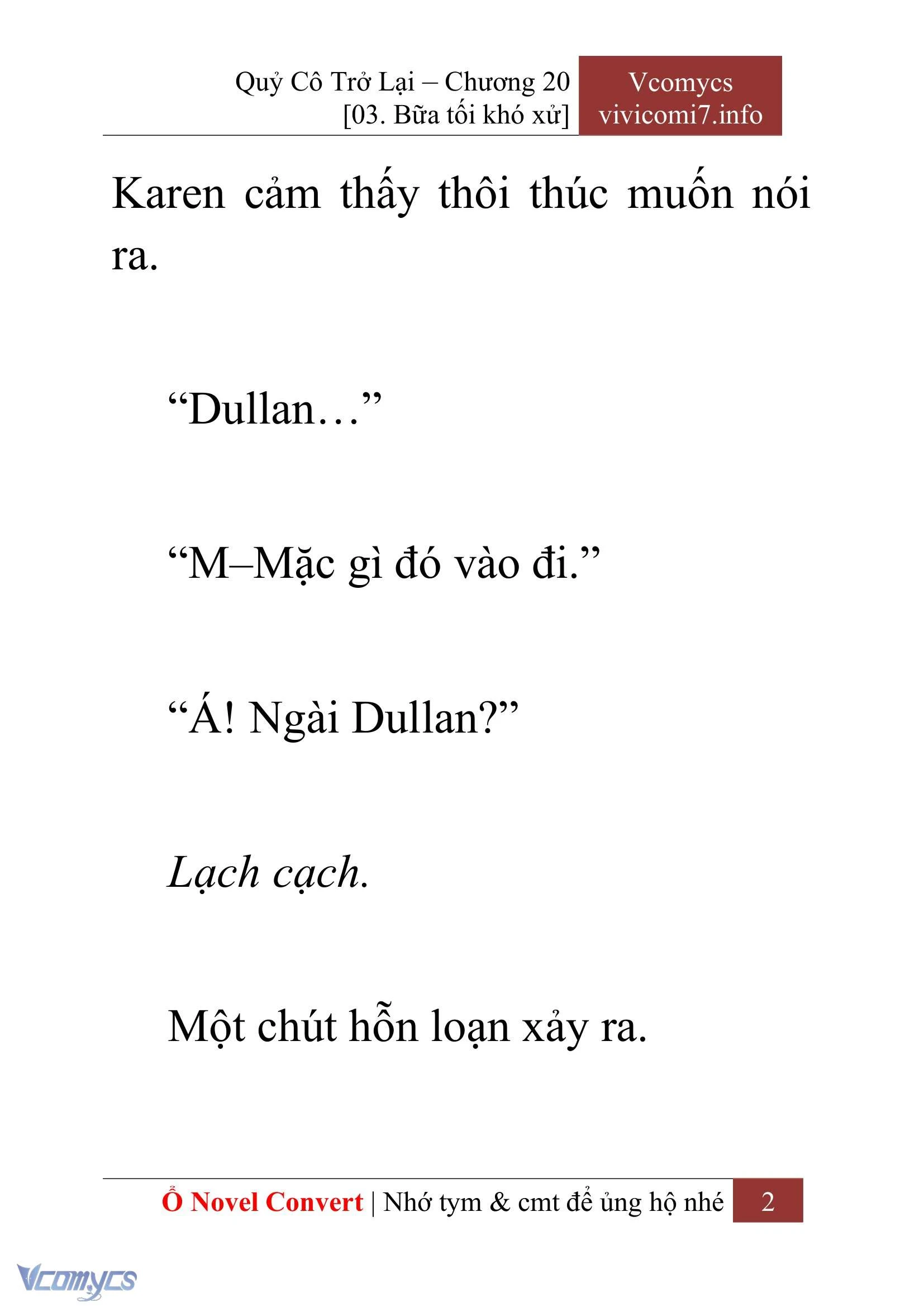 [Novel] Quý Cô Trở Lại Chapter  20 - 4