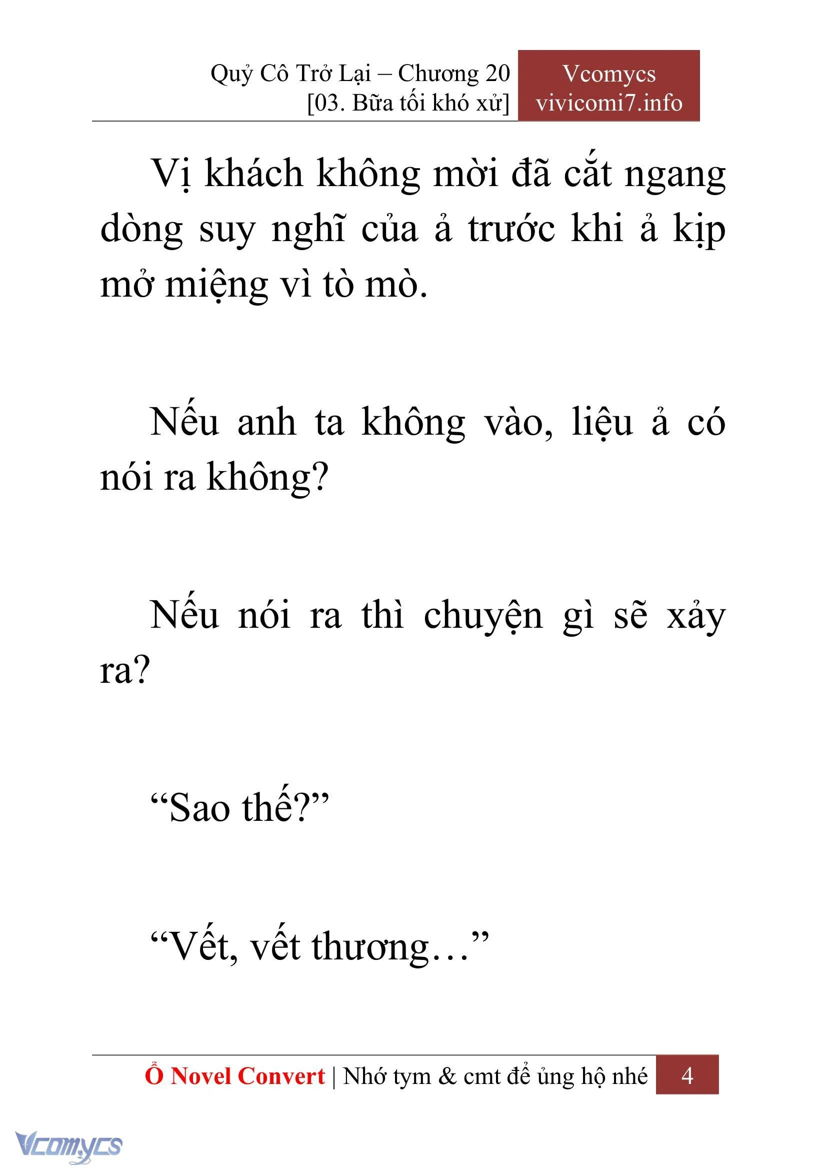 [Novel] Quý Cô Trở Lại Chapter  20 - 6