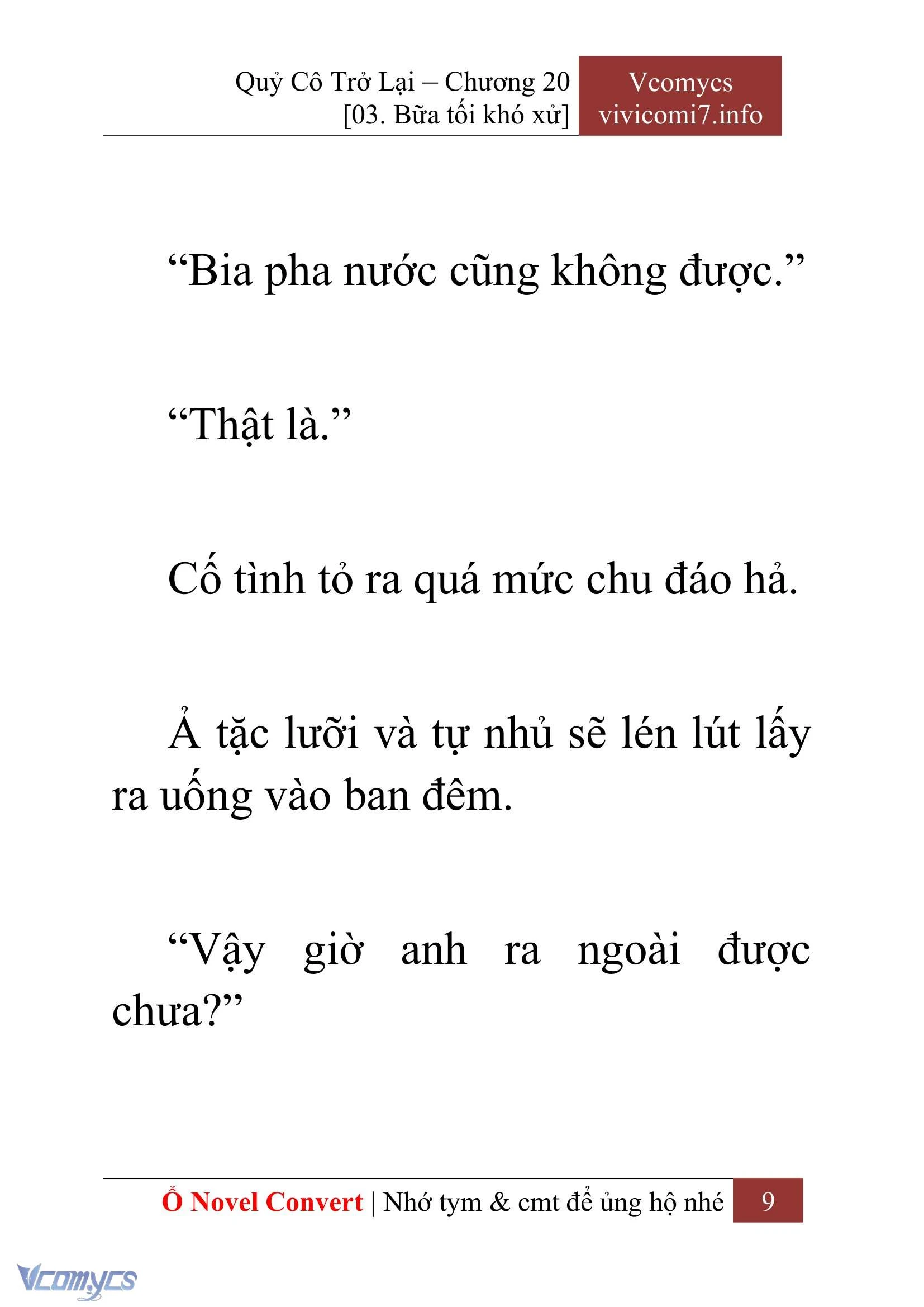 [Novel] Quý Cô Trở Lại Chapter  20 - 11