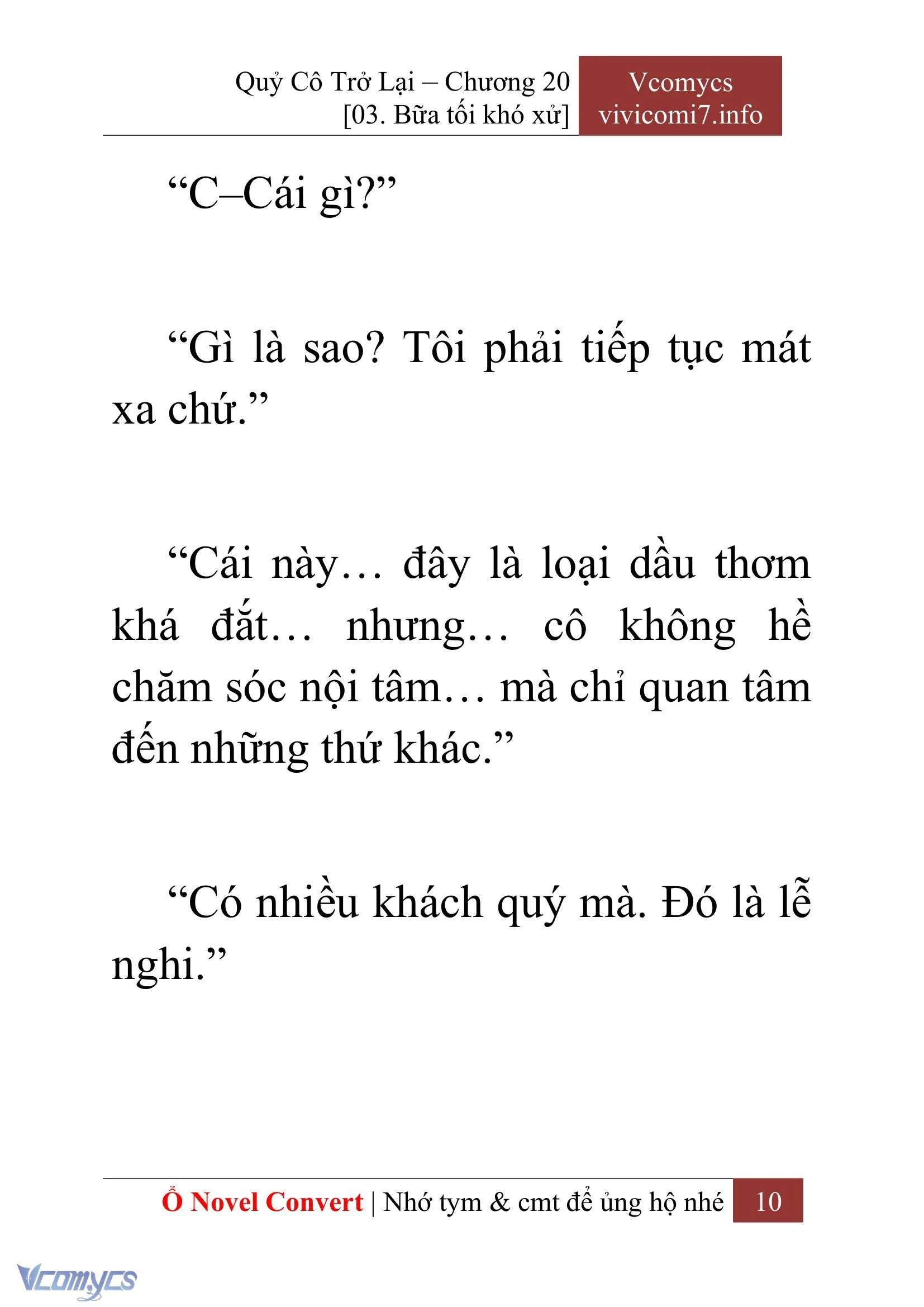 [Novel] Quý Cô Trở Lại Chapter  20 - 12