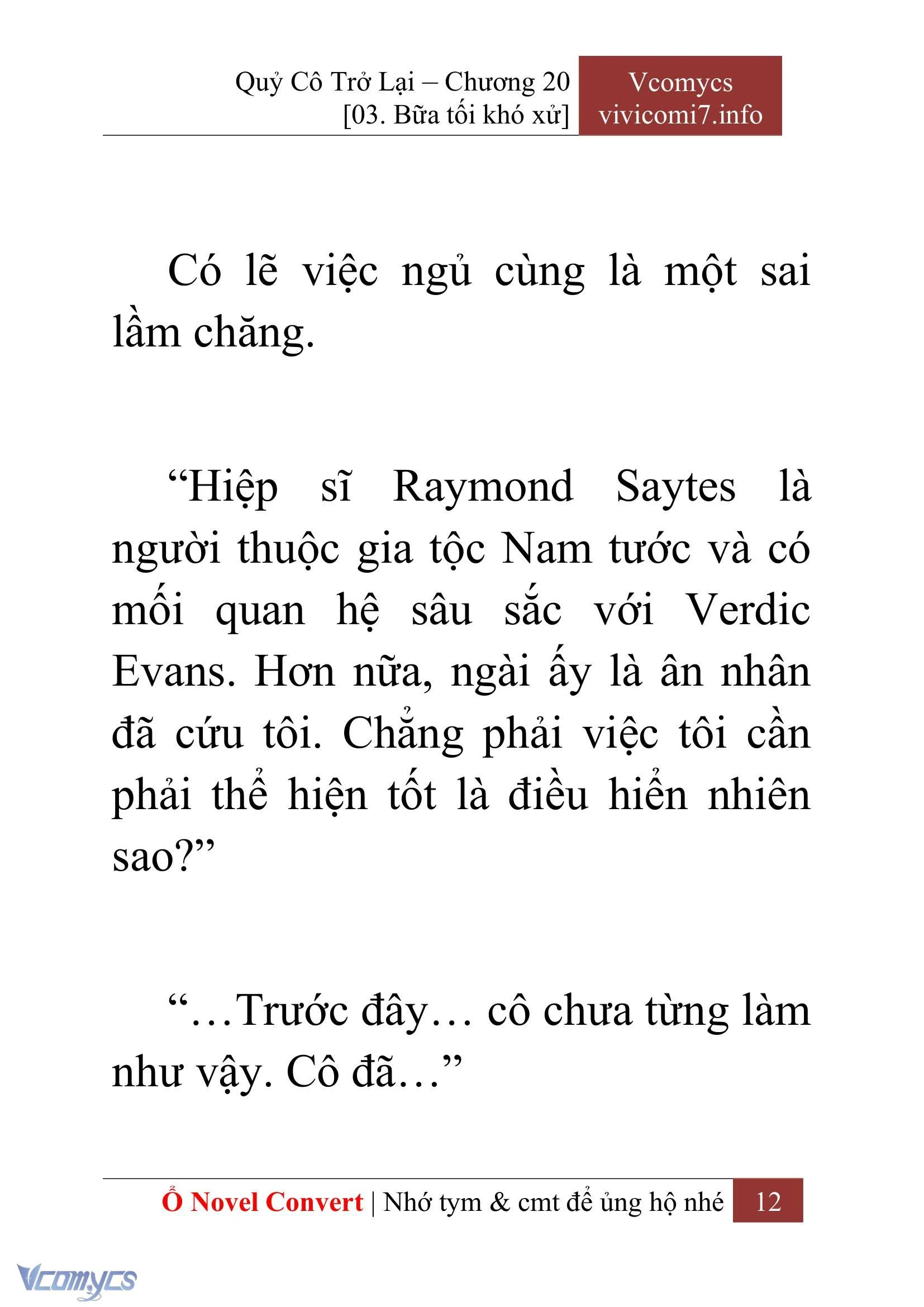 [Novel] Quý Cô Trở Lại Chapter  20 - 14