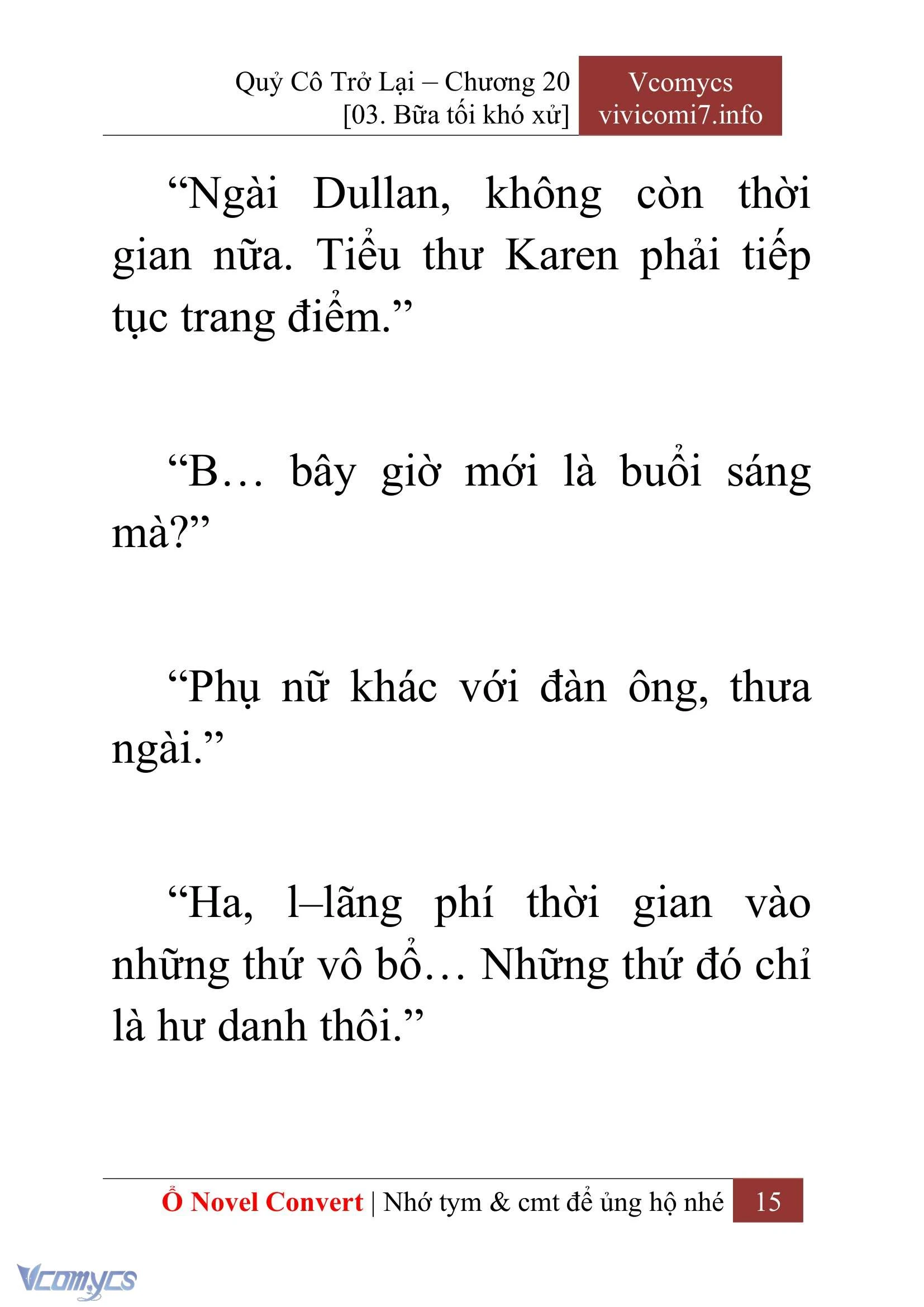 [Novel] Quý Cô Trở Lại Chapter  20 - 17