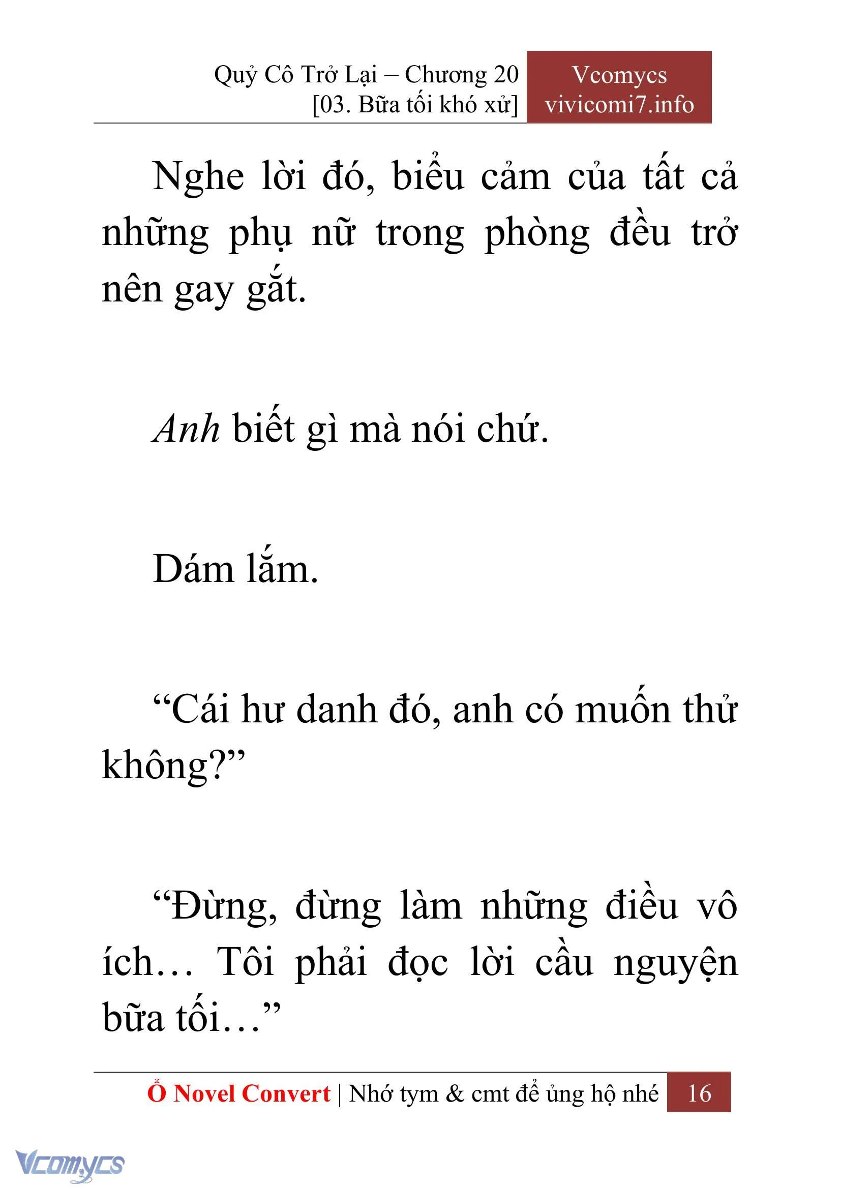 [Novel] Quý Cô Trở Lại Chapter  20 - 18