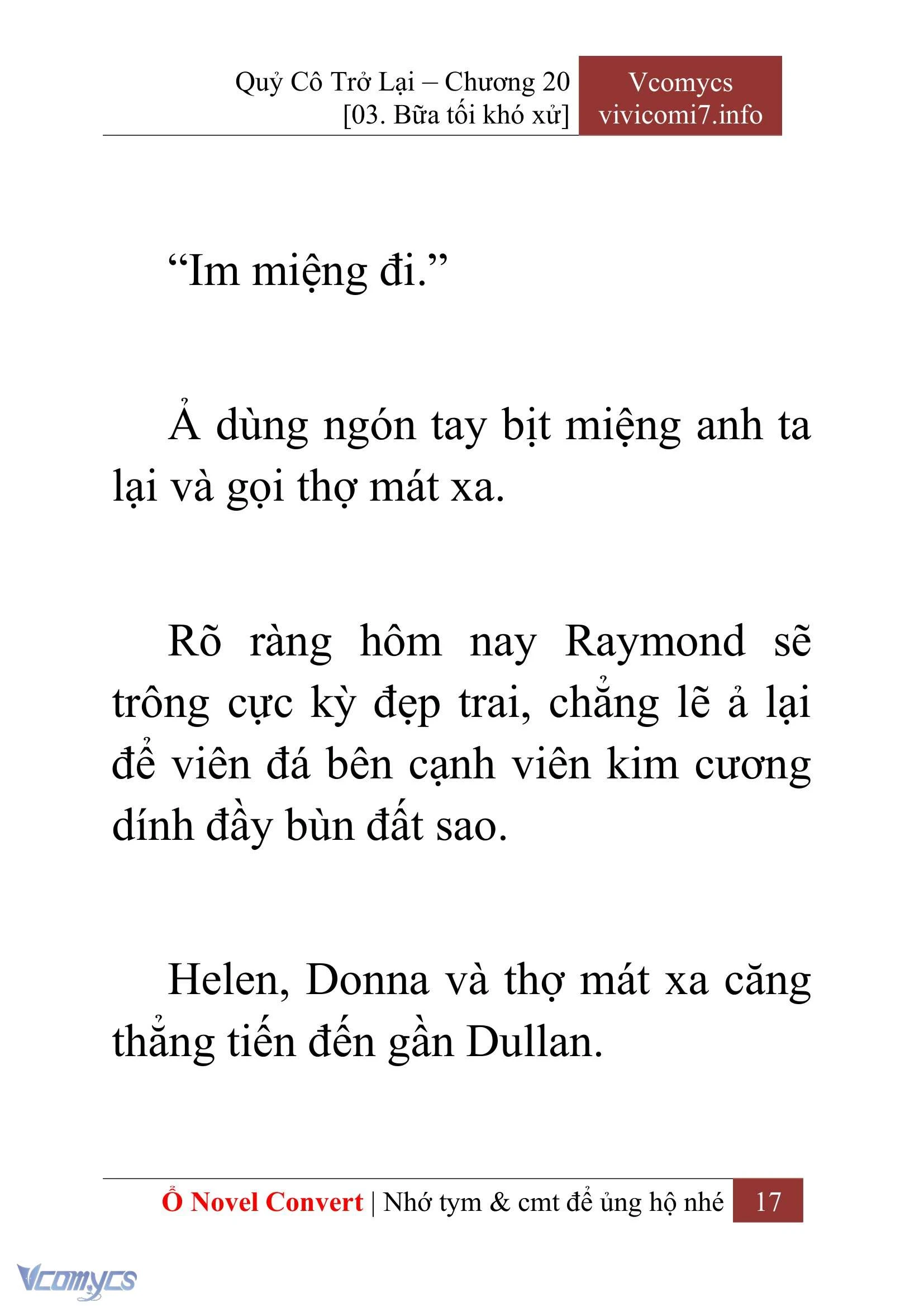 [Novel] Quý Cô Trở Lại Chapter  20 - 19