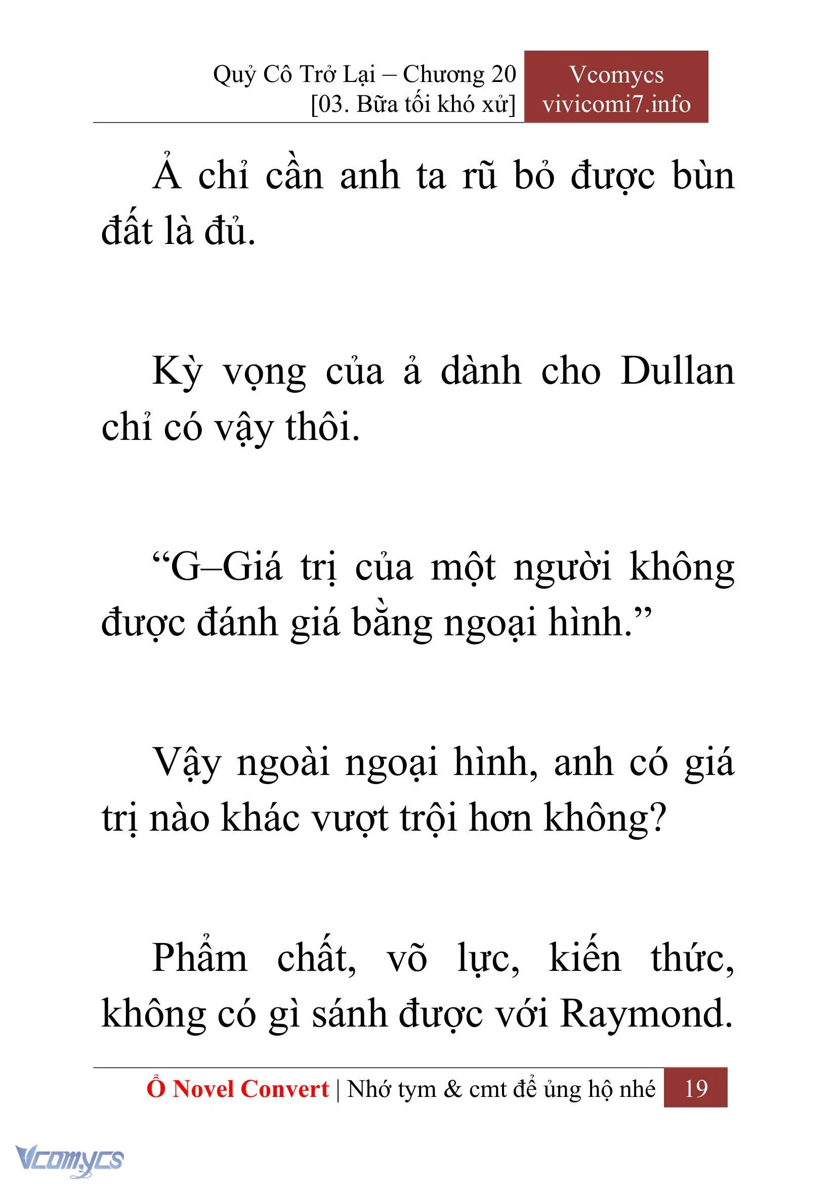 [Novel] Quý Cô Trở Lại Chapter  20 - 21